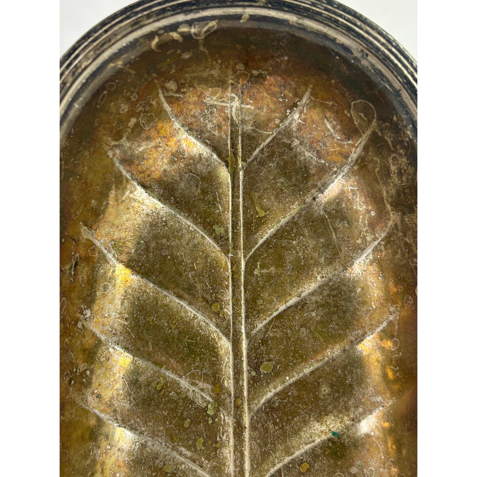 Vintage Hilton Hotel Silverplate Leaf Tray International Silver Co