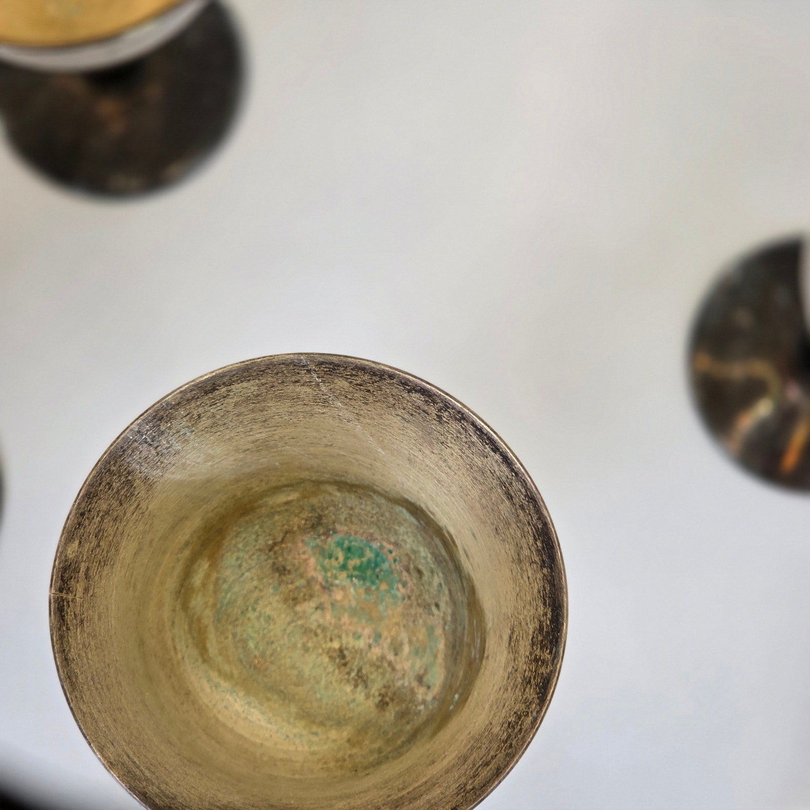 Salem Silverplate Portugal Goblets Set of 6 Vintage Chalice Cups Heavy Patina