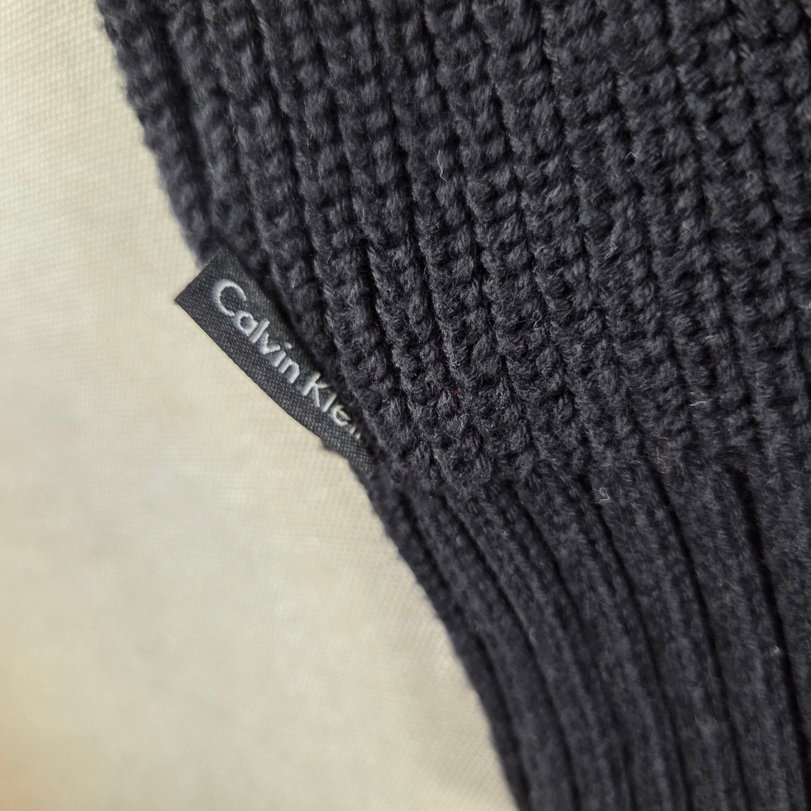 Calvin Klein Navy 1/4 Zip Cotton Sweater Men’s XL (Fits Like Large)
