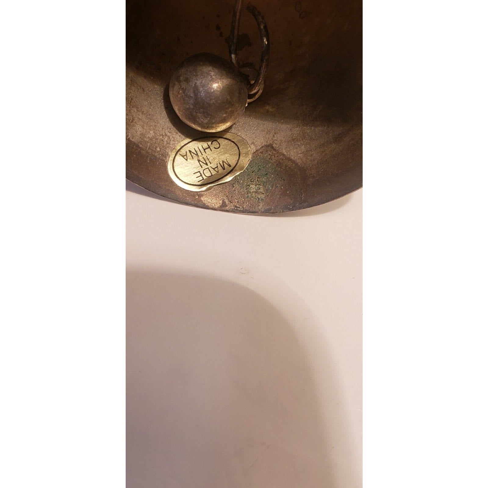 Vintage Bear w/Tophat Metal Bell 4"