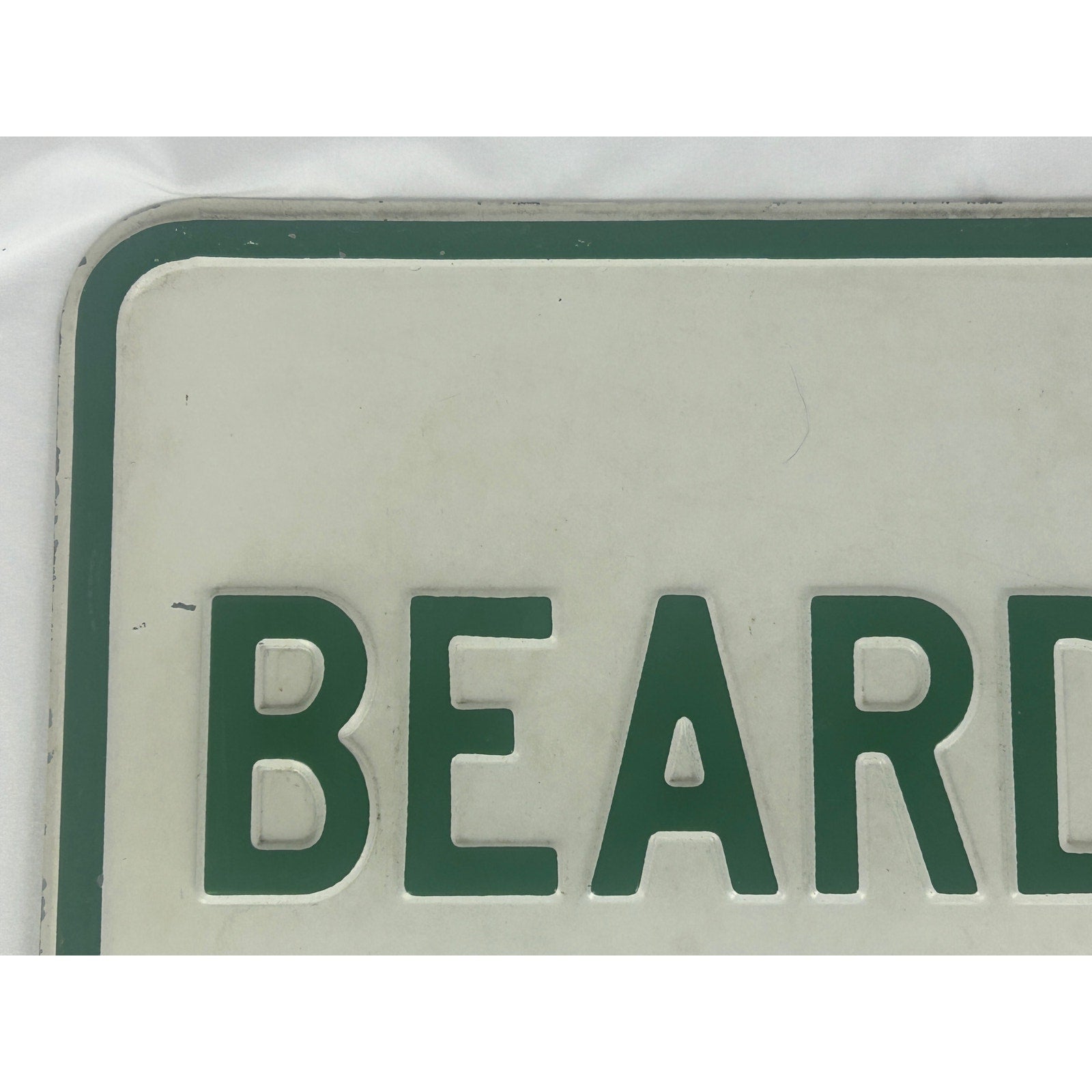 Beardstown Illinois City Limits Sign Large Green White Road Sign