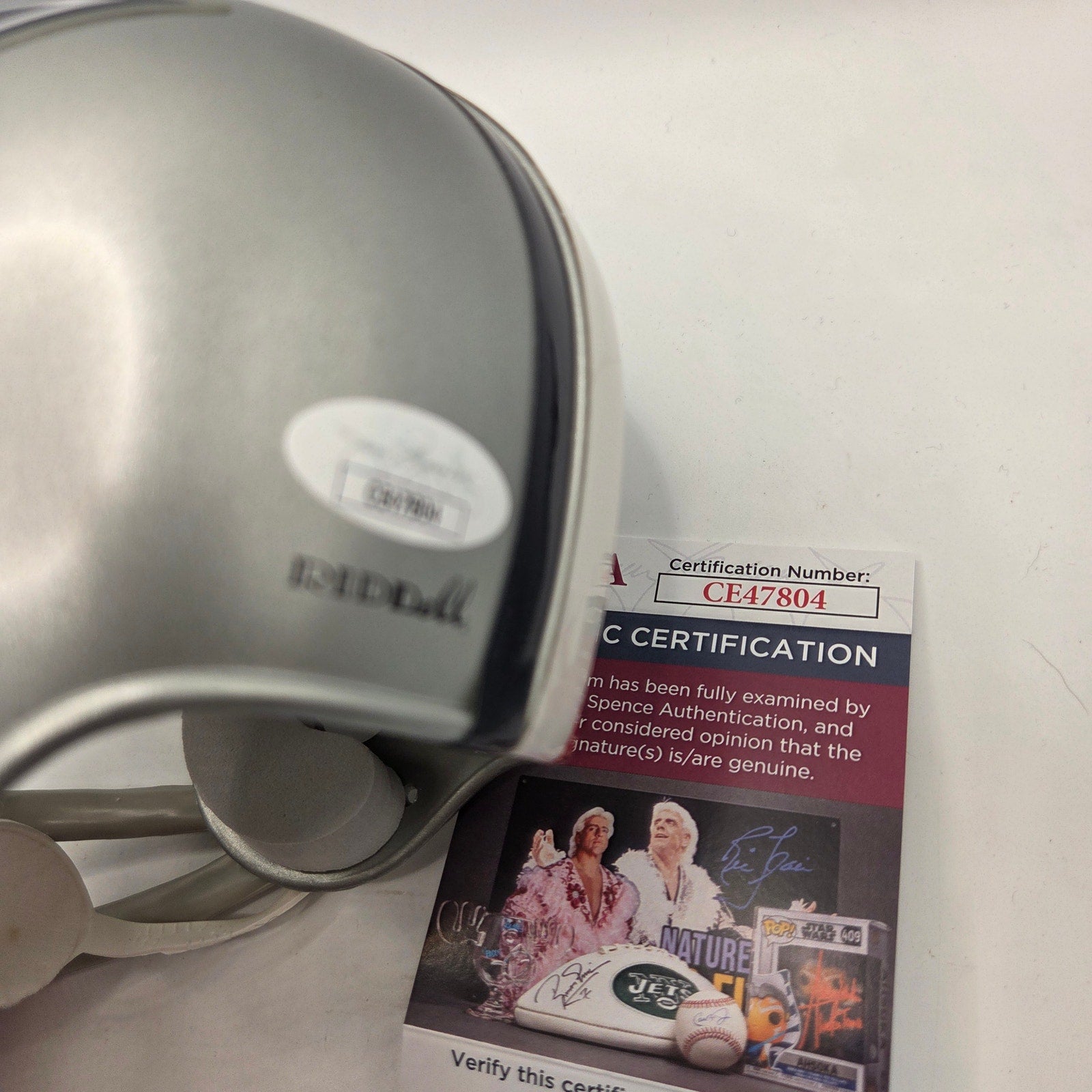 Dallas Cowboys Mini Helmet Roger Staubach Autographed w/ HOF 85 JSA COA