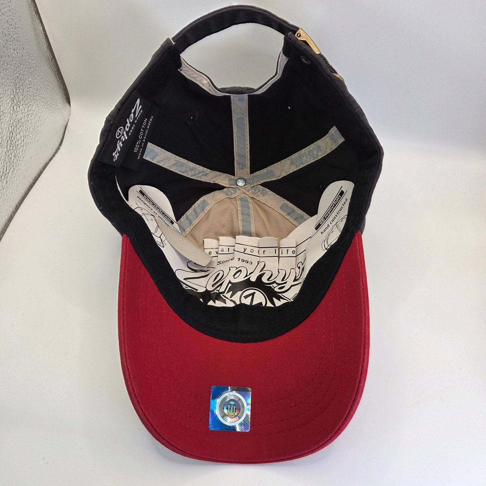 NC State Wolfpack Hat Zephyr Claspback Cap NWT Red Black College Cotton