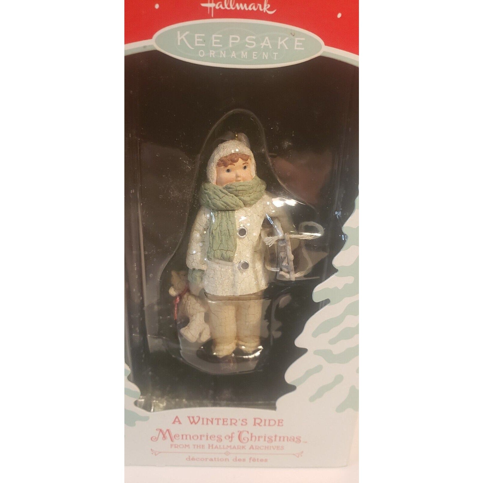Hallmark Ornaments Memories of XMAS Gentle Angel & A Winter's Ride 2002