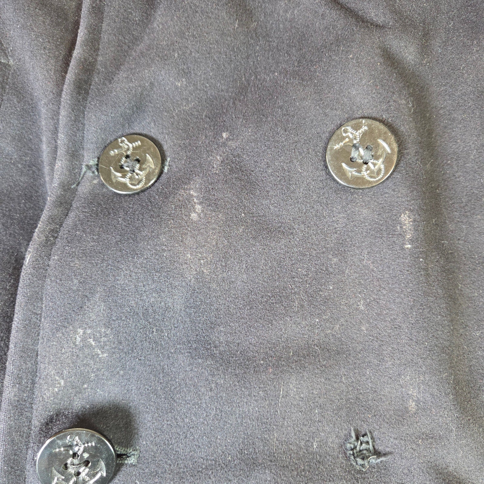 U.S. Navy Wool Kersey Peacoat Mens 38R Vietnam Era 1968–1972