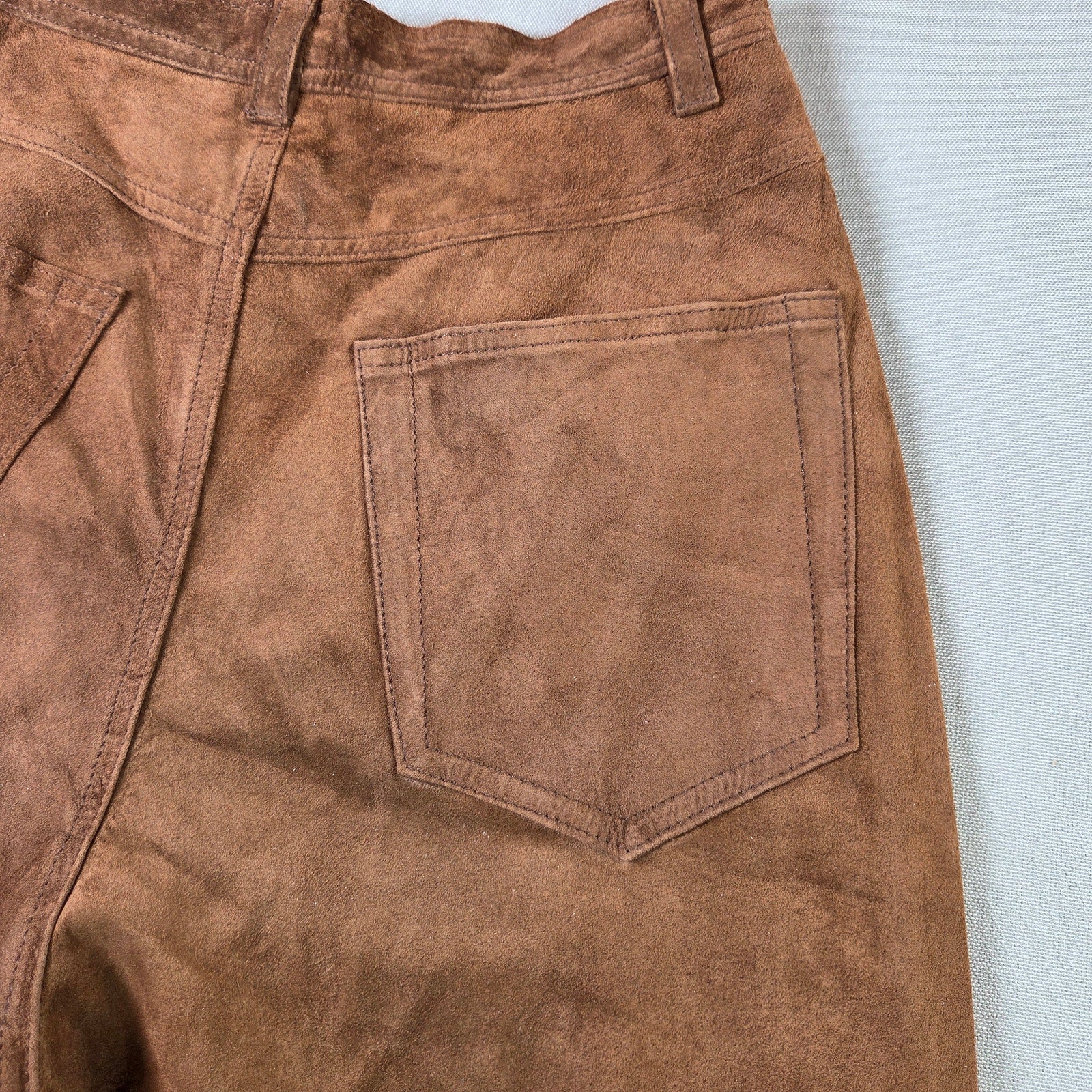 Lauren Ralph Lauren Leather Pants Womens 8 Straight Leg Suede Soft