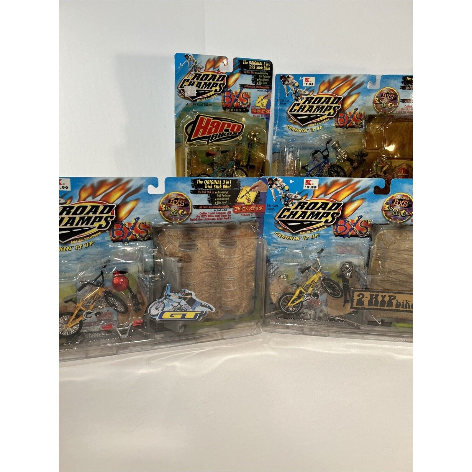 Lot of 6 Jakks Road Champs BXS BMX Bikes GT Schwinn Haro Series 4-7 NIP
