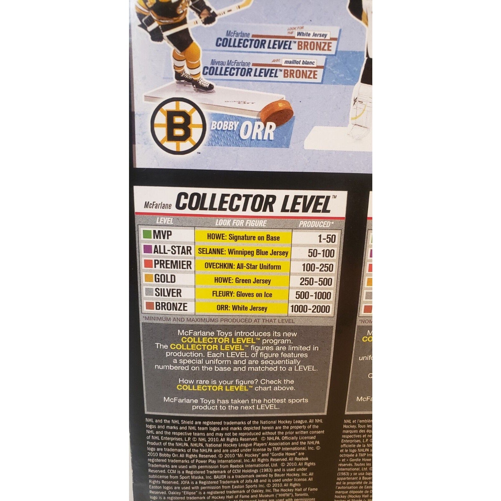 Bobby Orr McFarlane Series 23 Boston Bruins Figure White Jersey /1000 Bronze