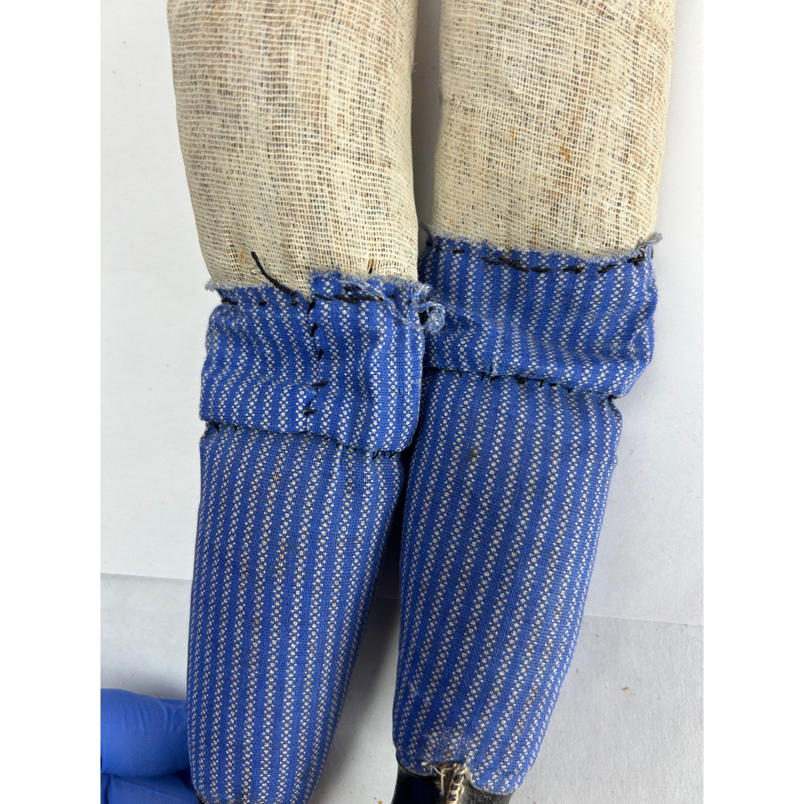 Antique Sonneberg-type Papier Mâché Doll 25in Closed Mouth Cloth Body