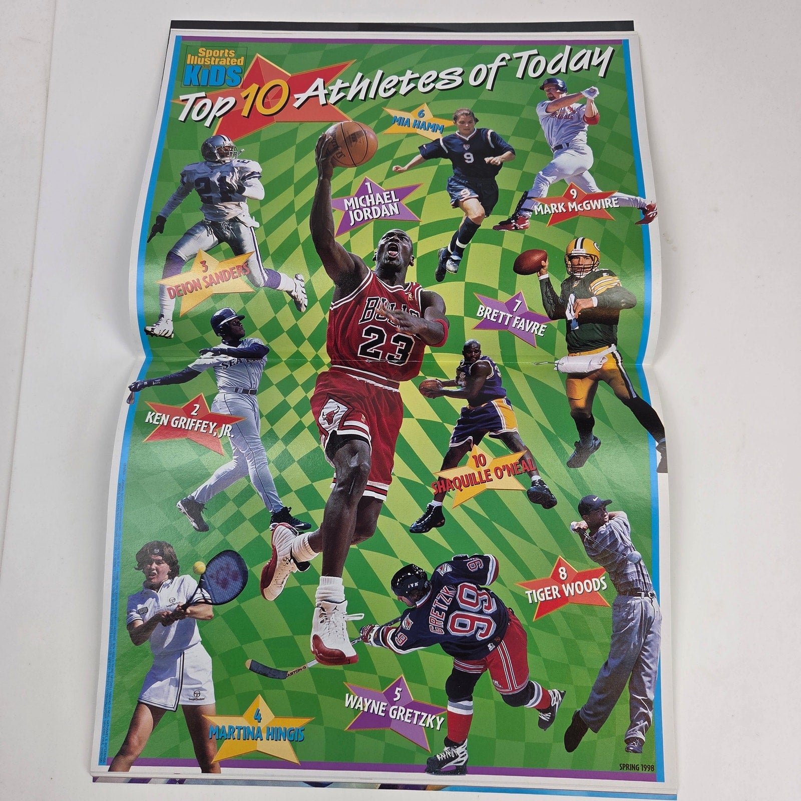 Sports Illustrated For Kids Extra 1998 50 Greatest Athletes Jordan Poster
