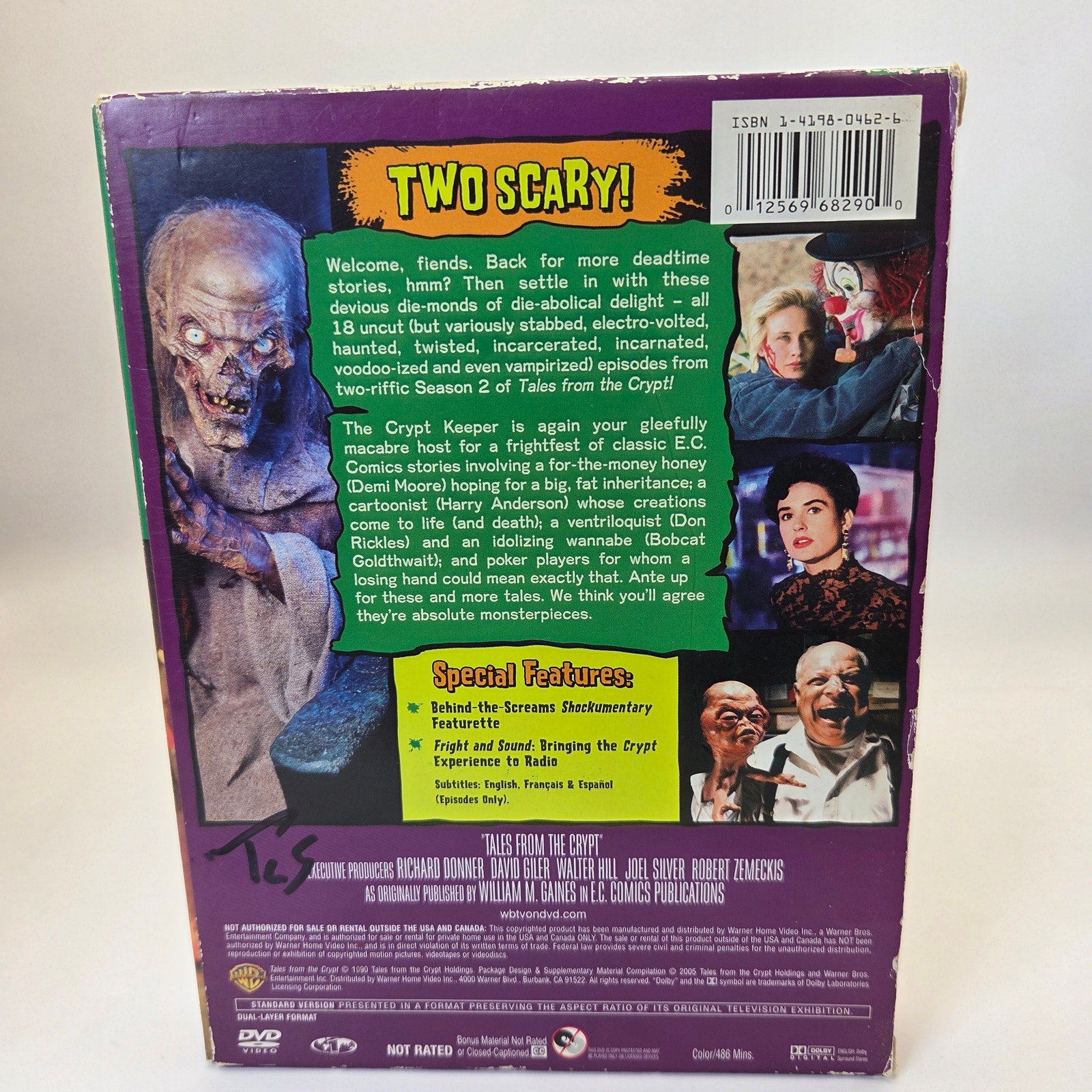 Tales From The Crypt Complete Second Season 3 Disc DVD Box Set HBO Horror