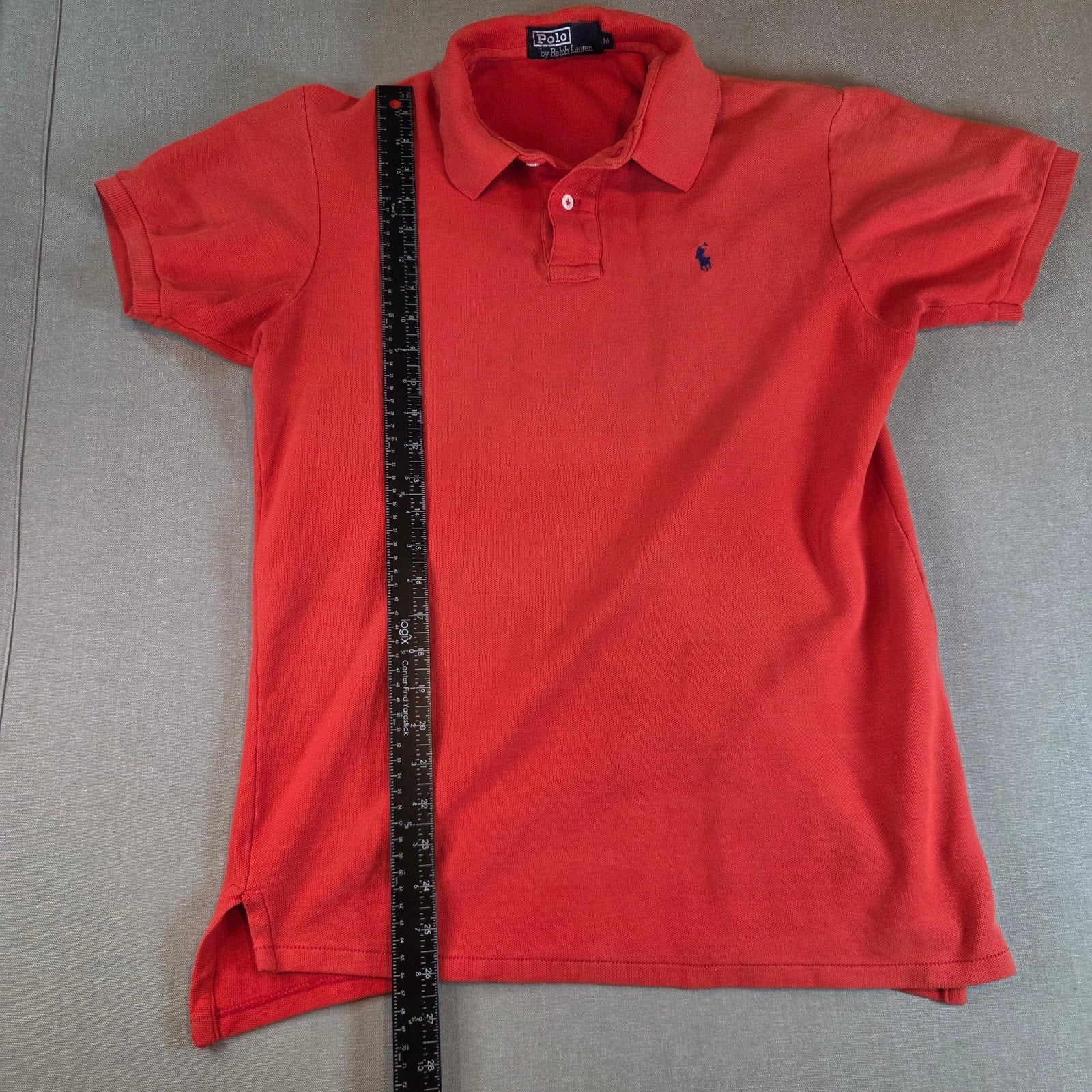 Polo by Ralph Lauren Red Orange Classic Fit Pony Logo Pique Polo Shirt M
