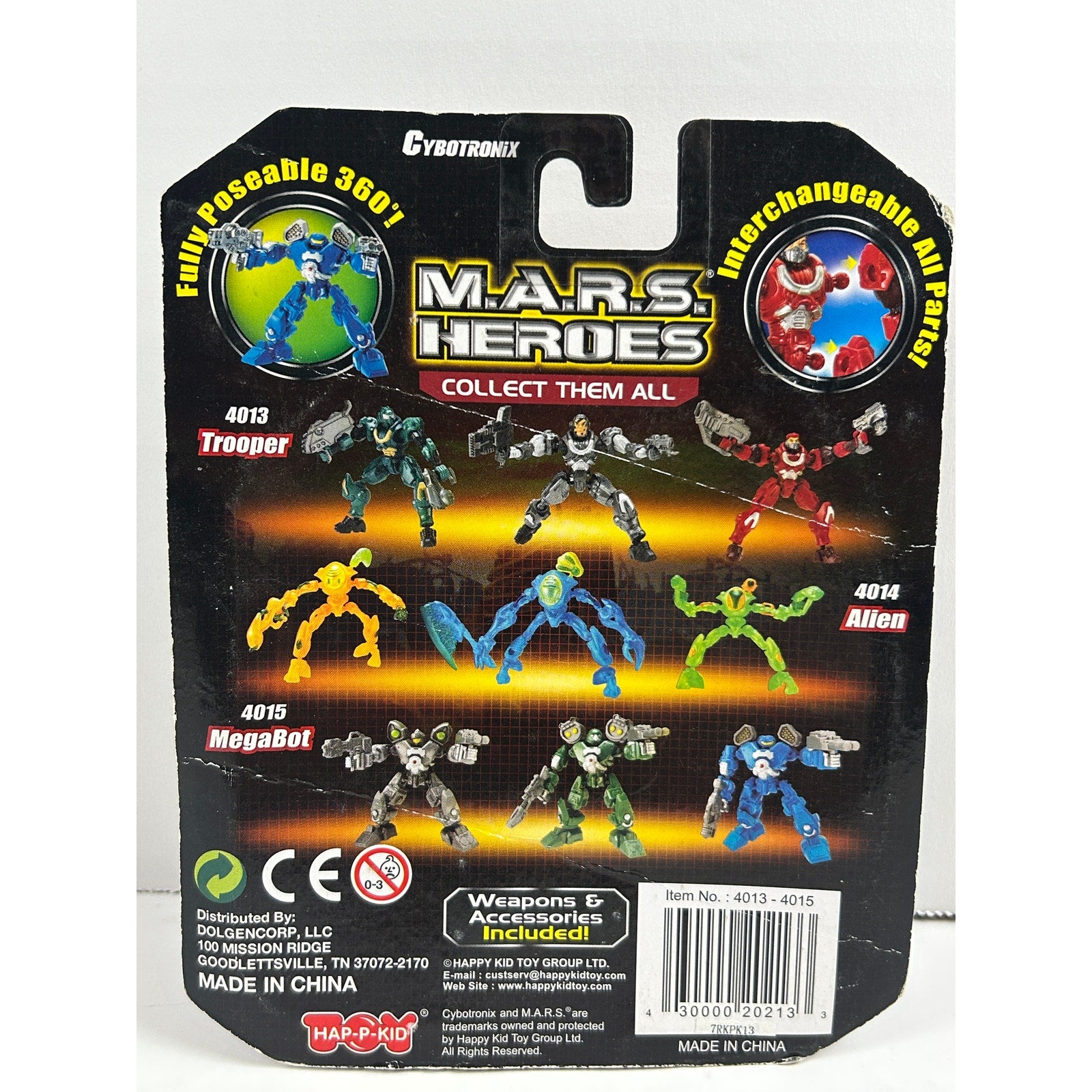 MARS Heroes Trooper Action Figure 4013 Cybotronix Hap-P-Kid New Sealed