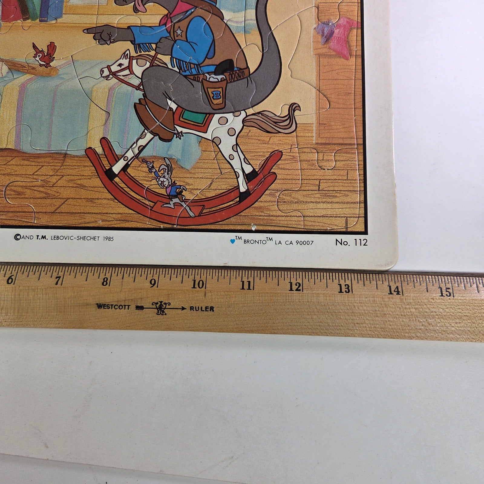 Vintage 1985 Bronto the Loveable Dinosaur Tray Puzzle No.112 Kids 15x12