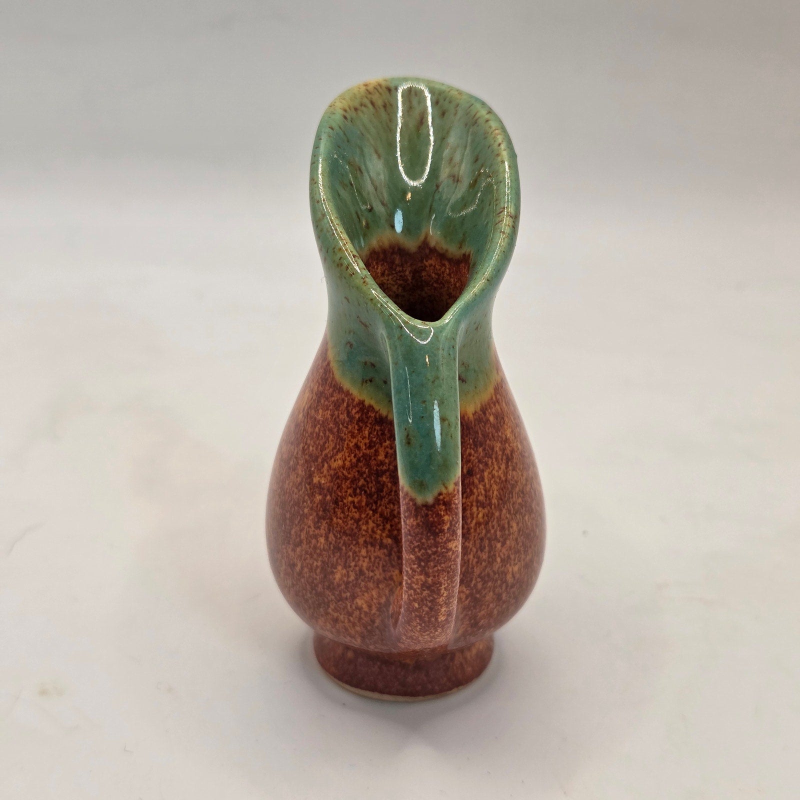 Vintage Boys Town Nebraska Mini Pottery Vases Pair Signed ET Hand Thrown