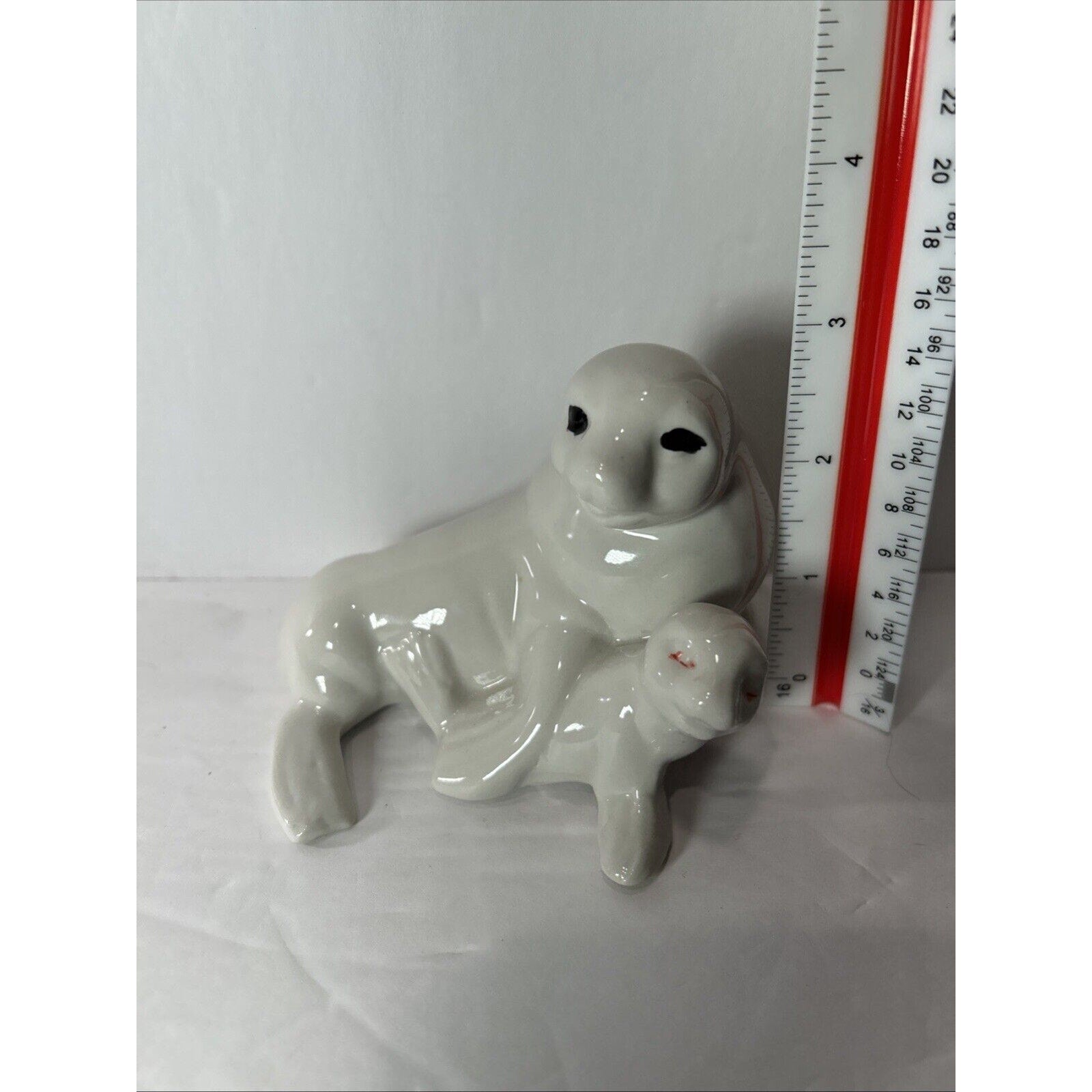 Eden's Bliss Porcelain Sea Lion Mother & Baby Pup Figurine Made in Japan