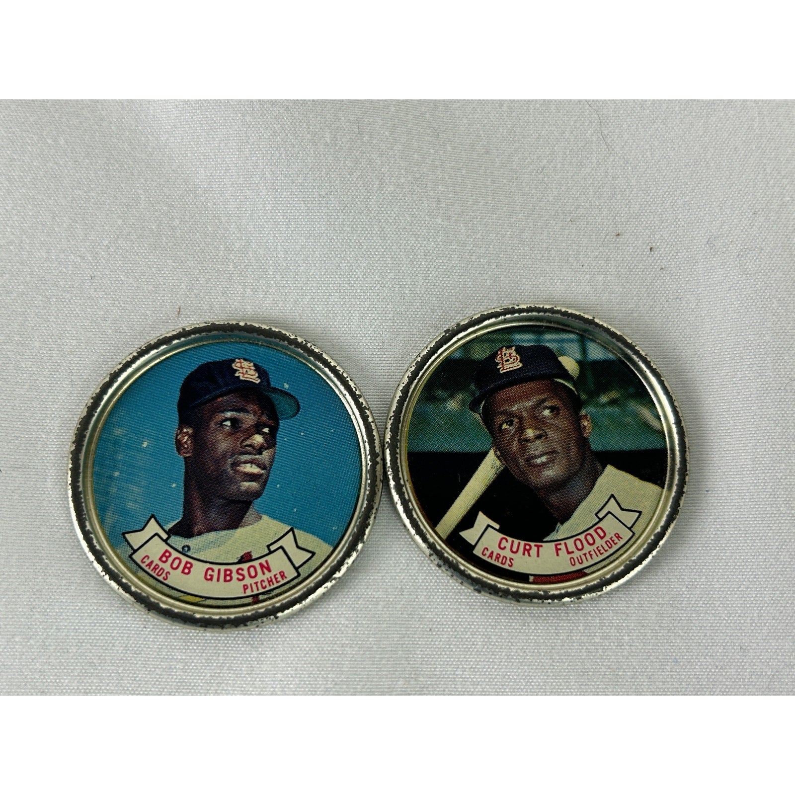 1964 Topps Baseball Coins Cardinals Bob Gibson Curt Flood Vintage Lot
