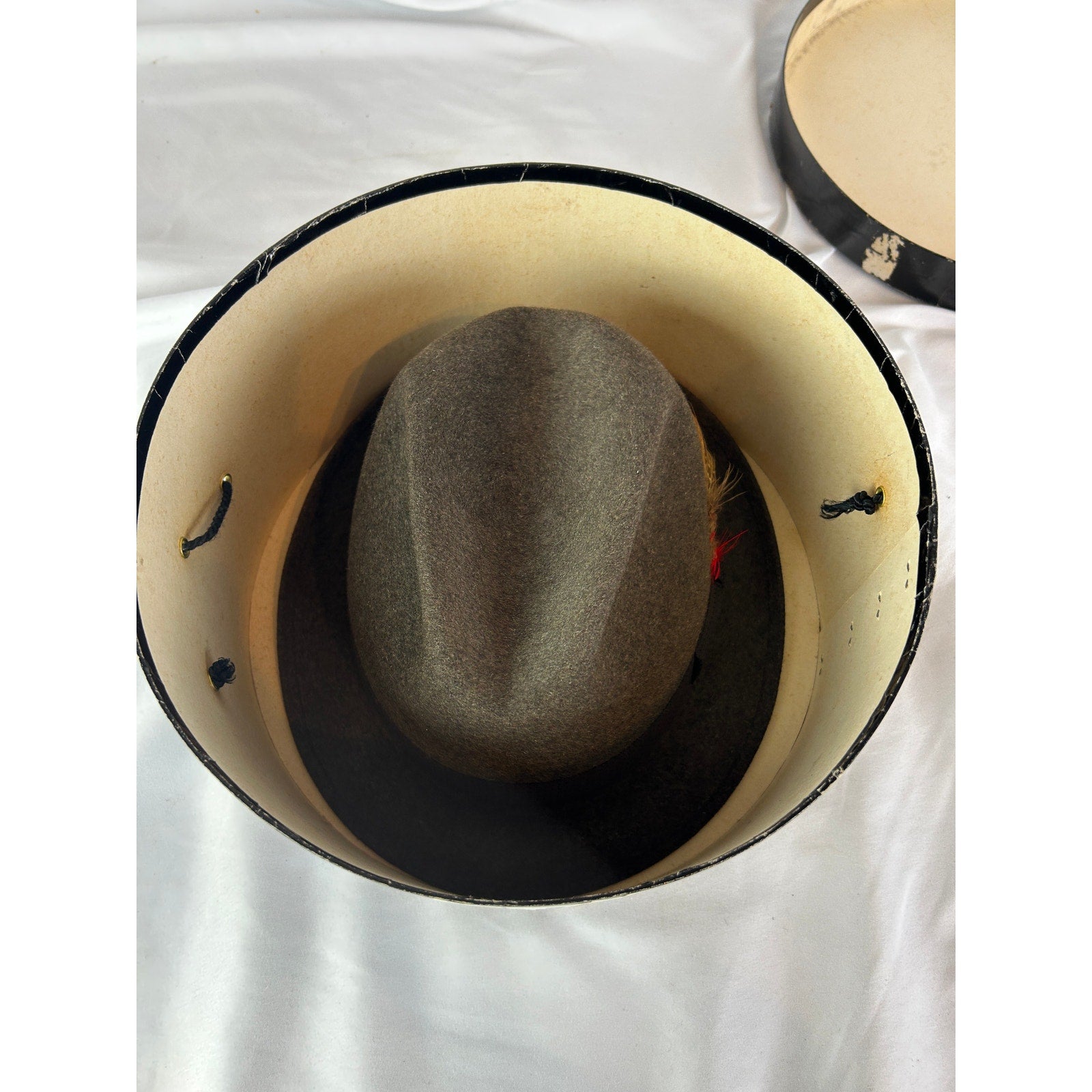 Dobbs Fifteen Brown Fur Felt Fedora Hat 7 1/4 With Box Vintage