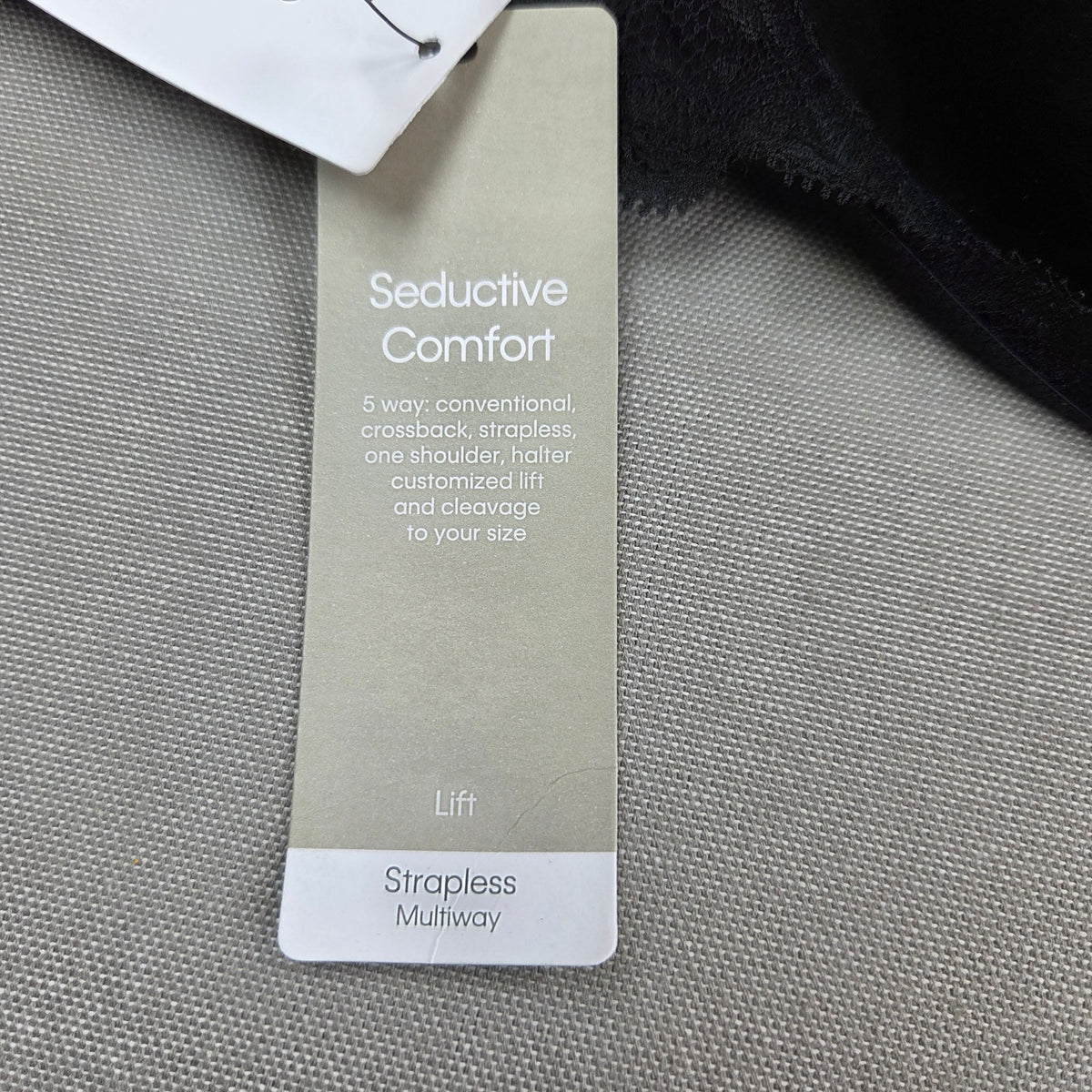 Calvin Klein Seductive Comfort Strapless Multiway Bra 36C Black QF1437 NWT