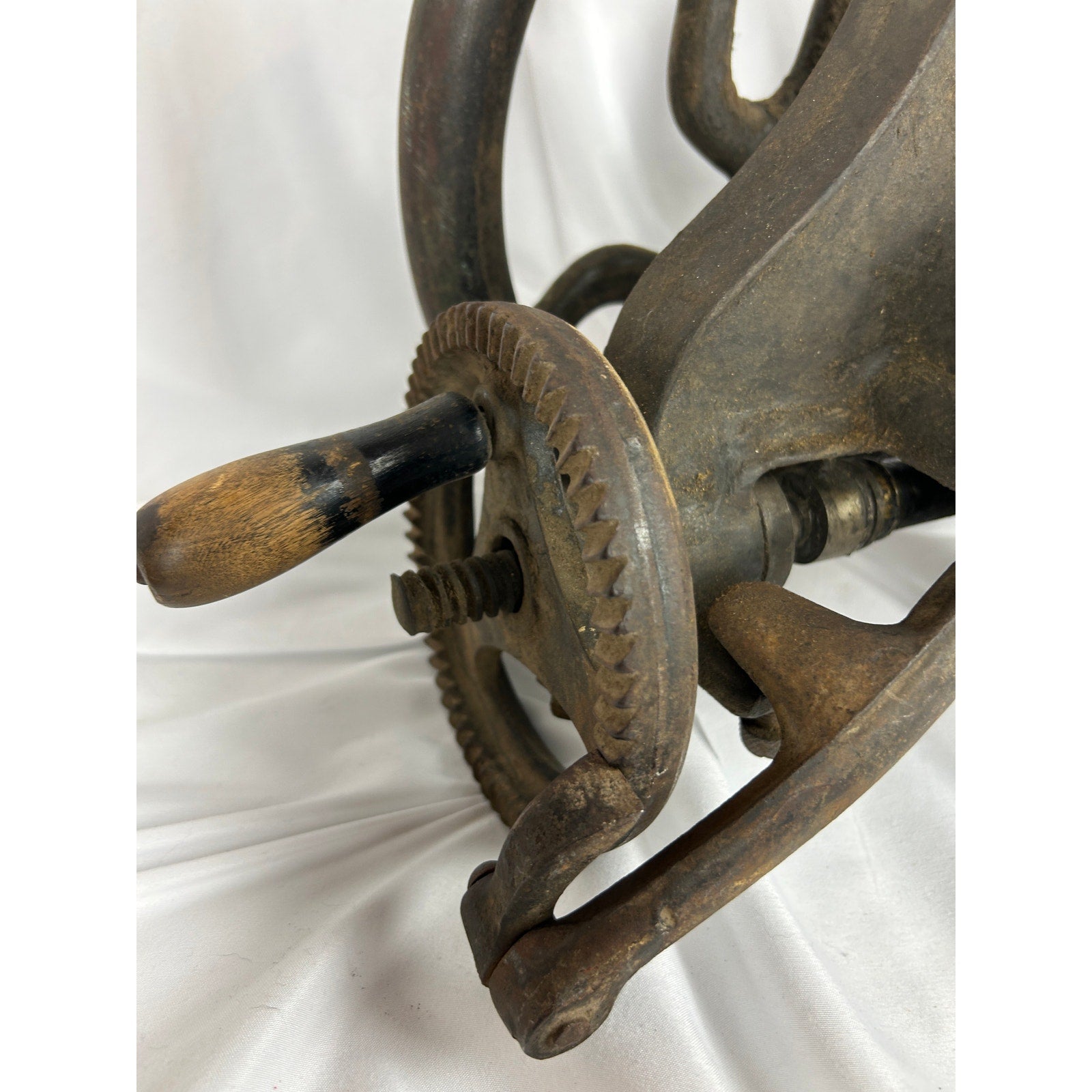 Antique Champion Blower Forge Post Drill Lancaster PA Hand Crank Drill