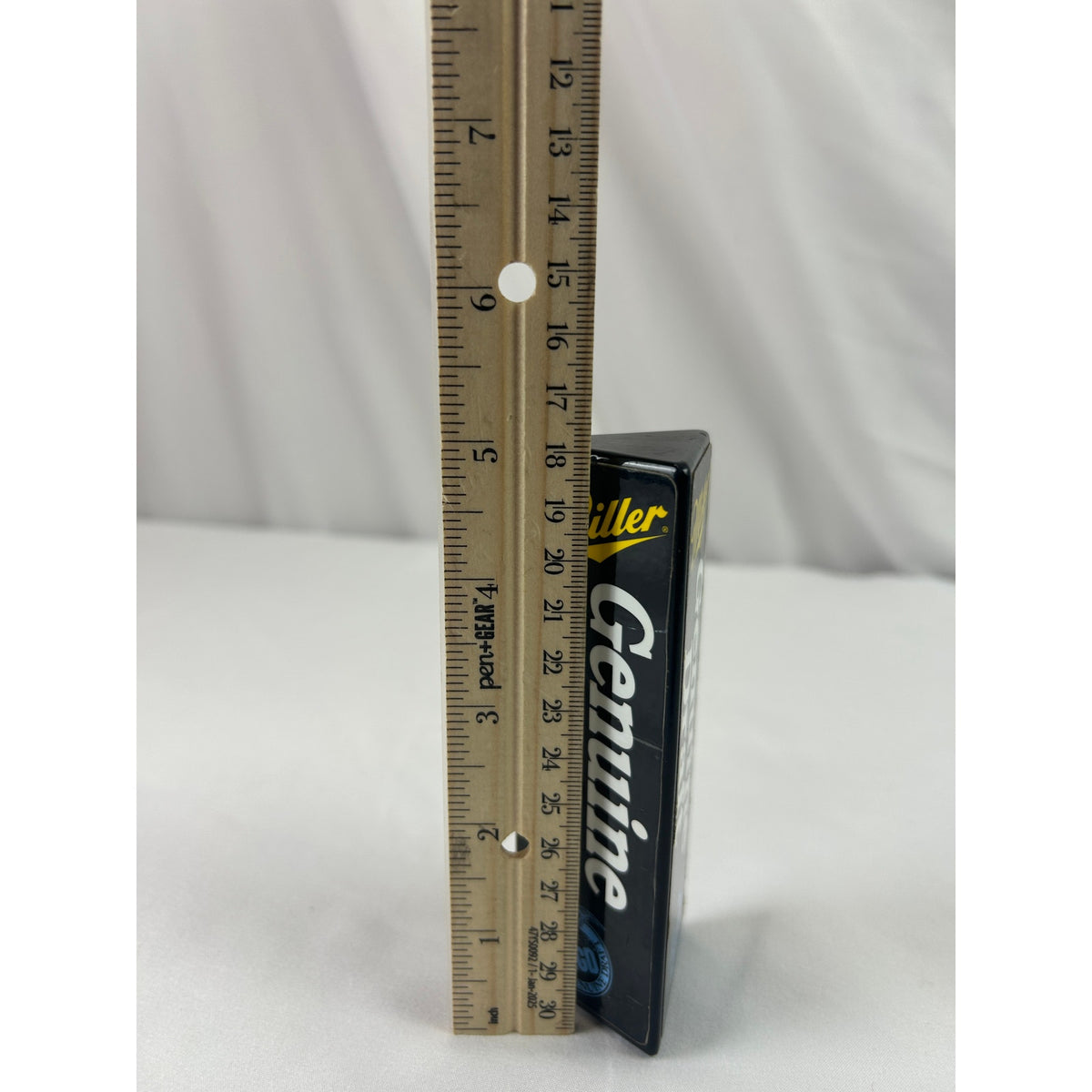 Miller Genuine Draft MGD Beer Tap Handle Black Triangle 3 Sided Breweriana 5in