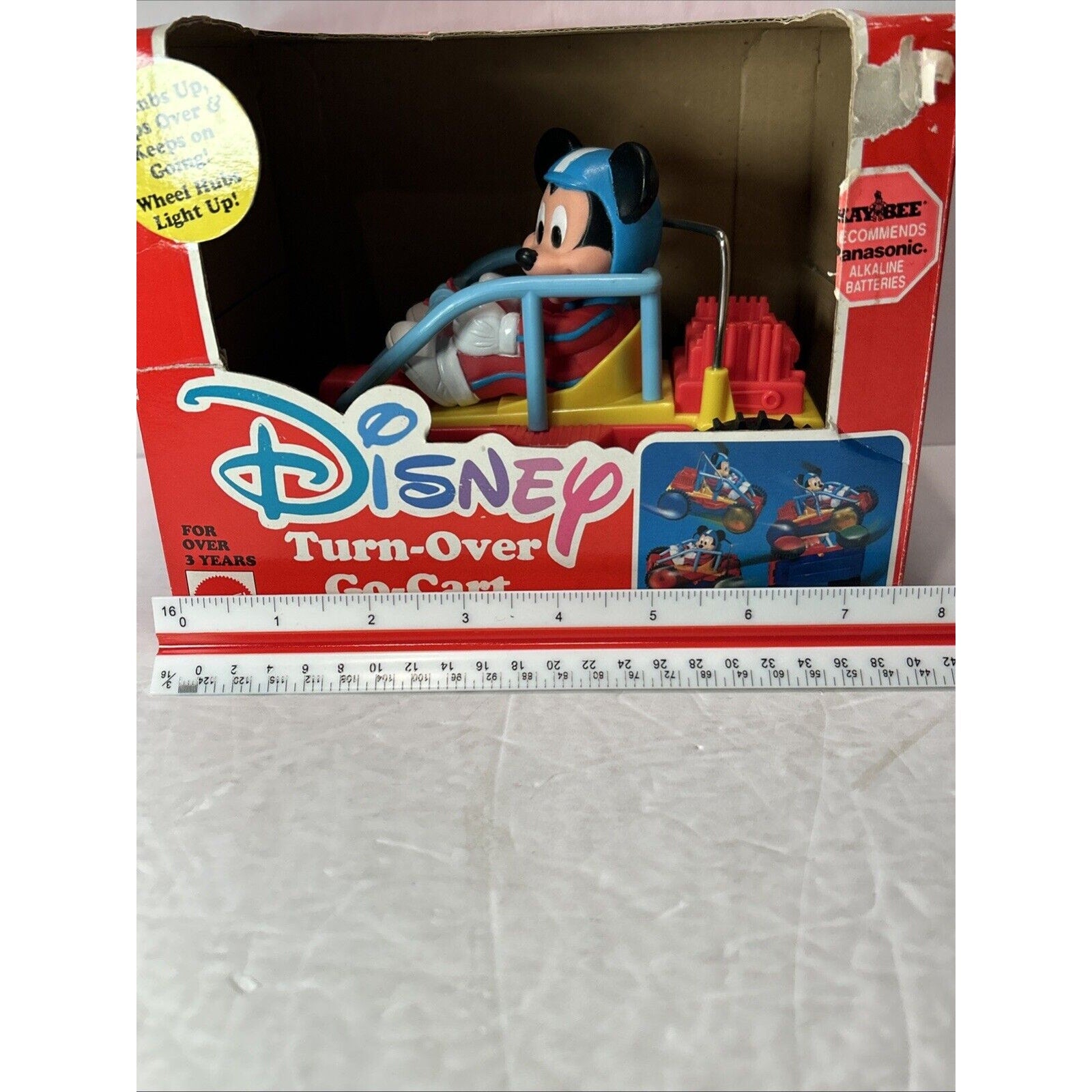 Vintage Disney Turn-Over Go-Cart Mickey Mouse by Mattel w/ Box Tested Works