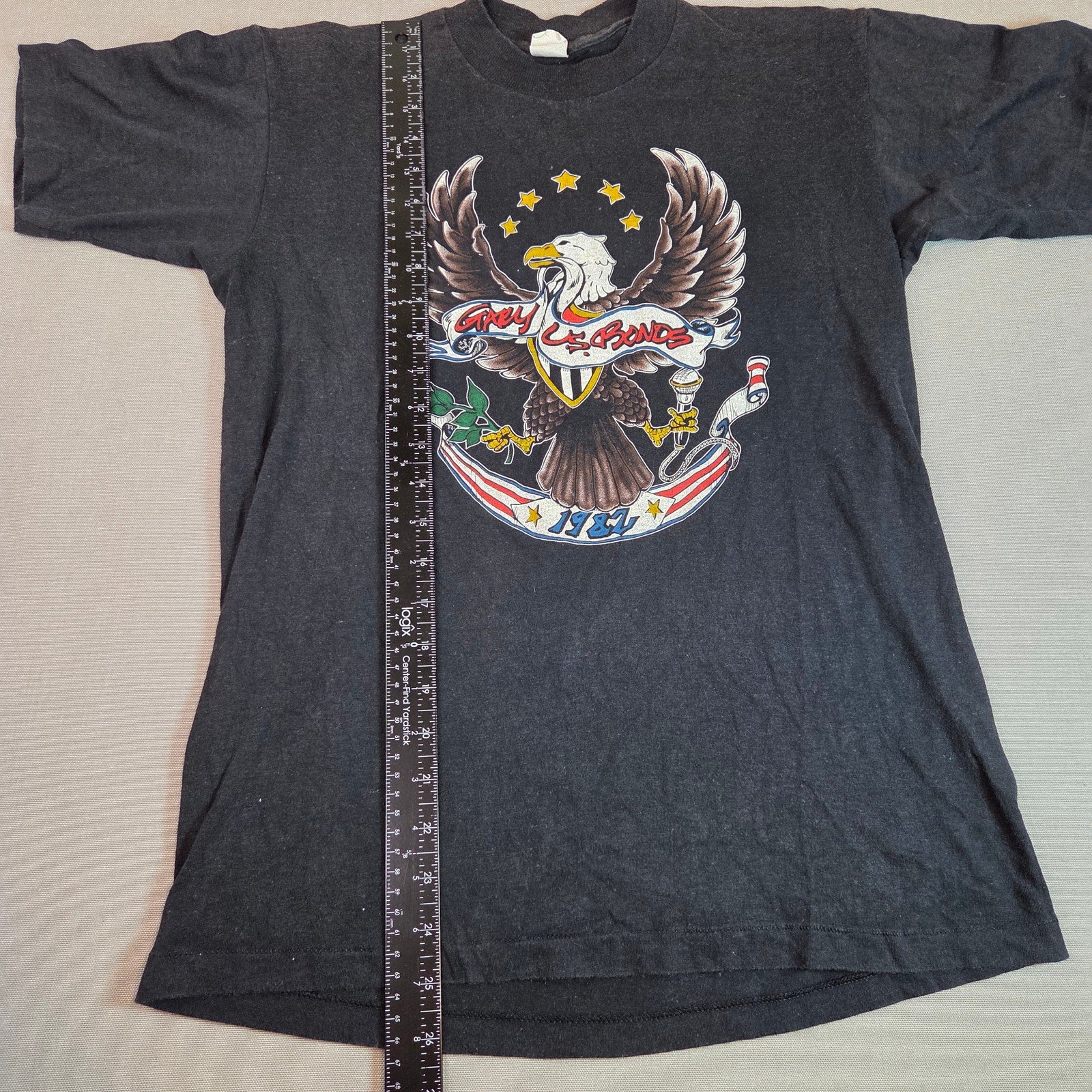 Vintage 1982 Gary U.S. Bonds On The Line Tour T-Shirt Made In USA L