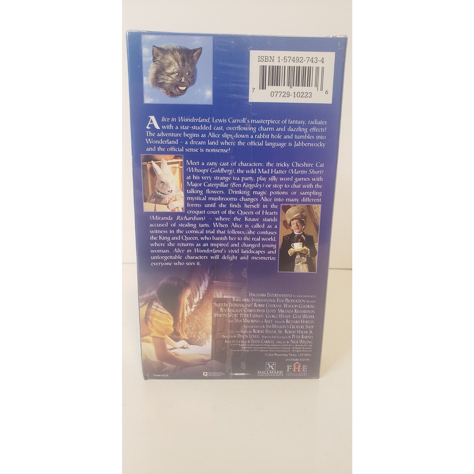 Alice in Wonderland 1999 VHS New Sealed Hallmark