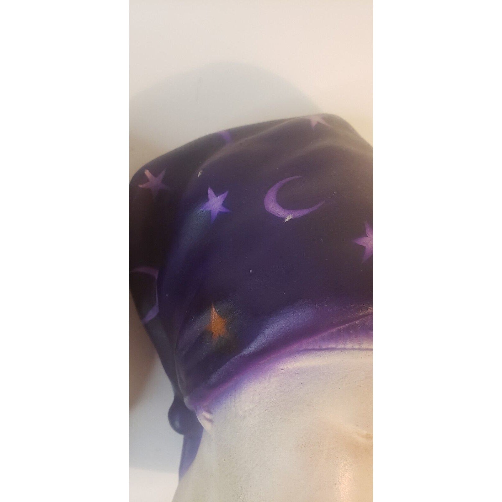 Pair Vintage Chalkware Wall Busts – Women w/ Purple Star Headwraps