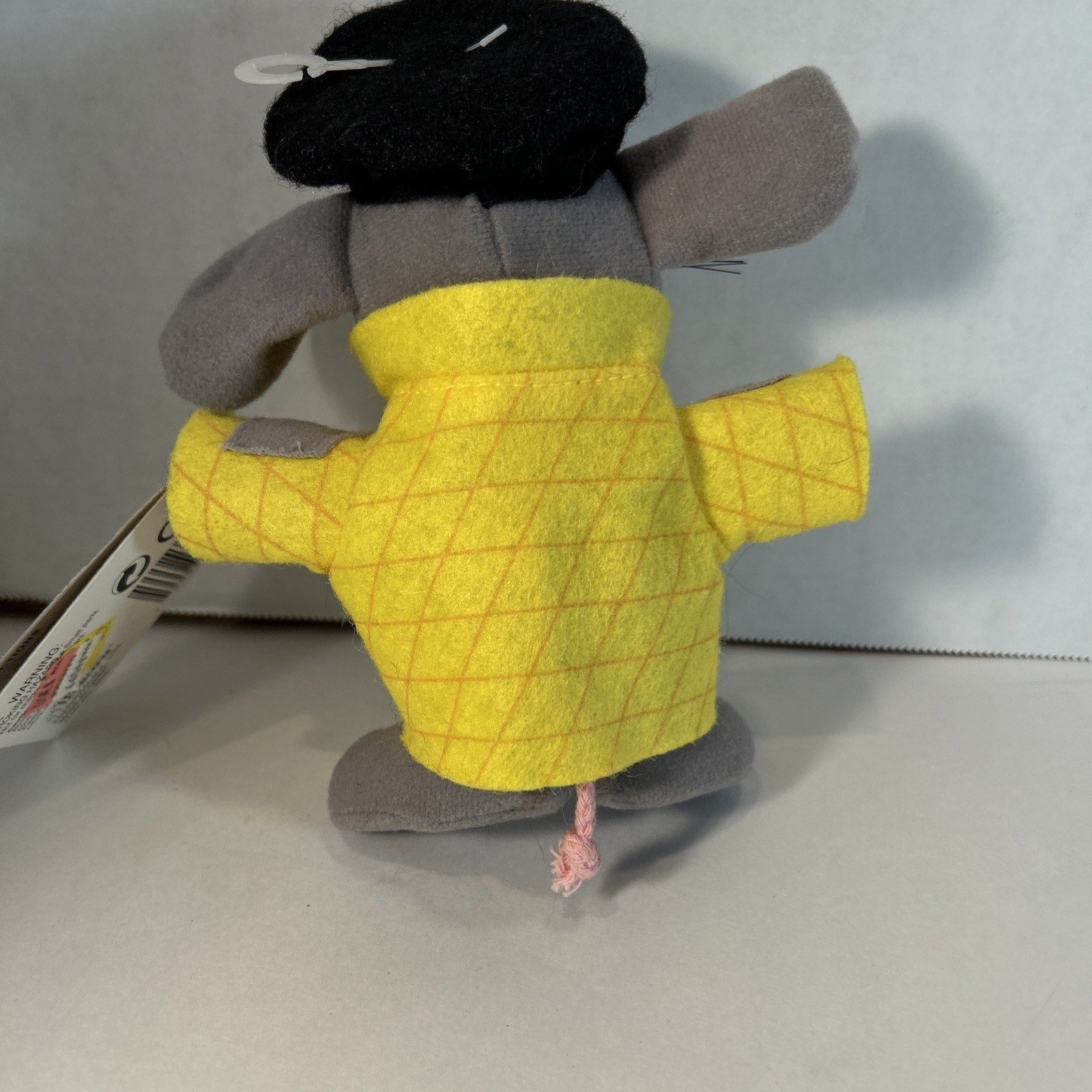 Chattering Critter Mouse Wearing a Yellow Shirt and a Black Hat