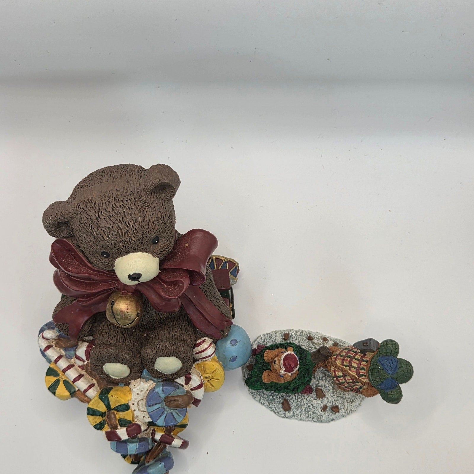 Vintage Style Bear Figurine Lot – Russ Berrie & Stocking Holder