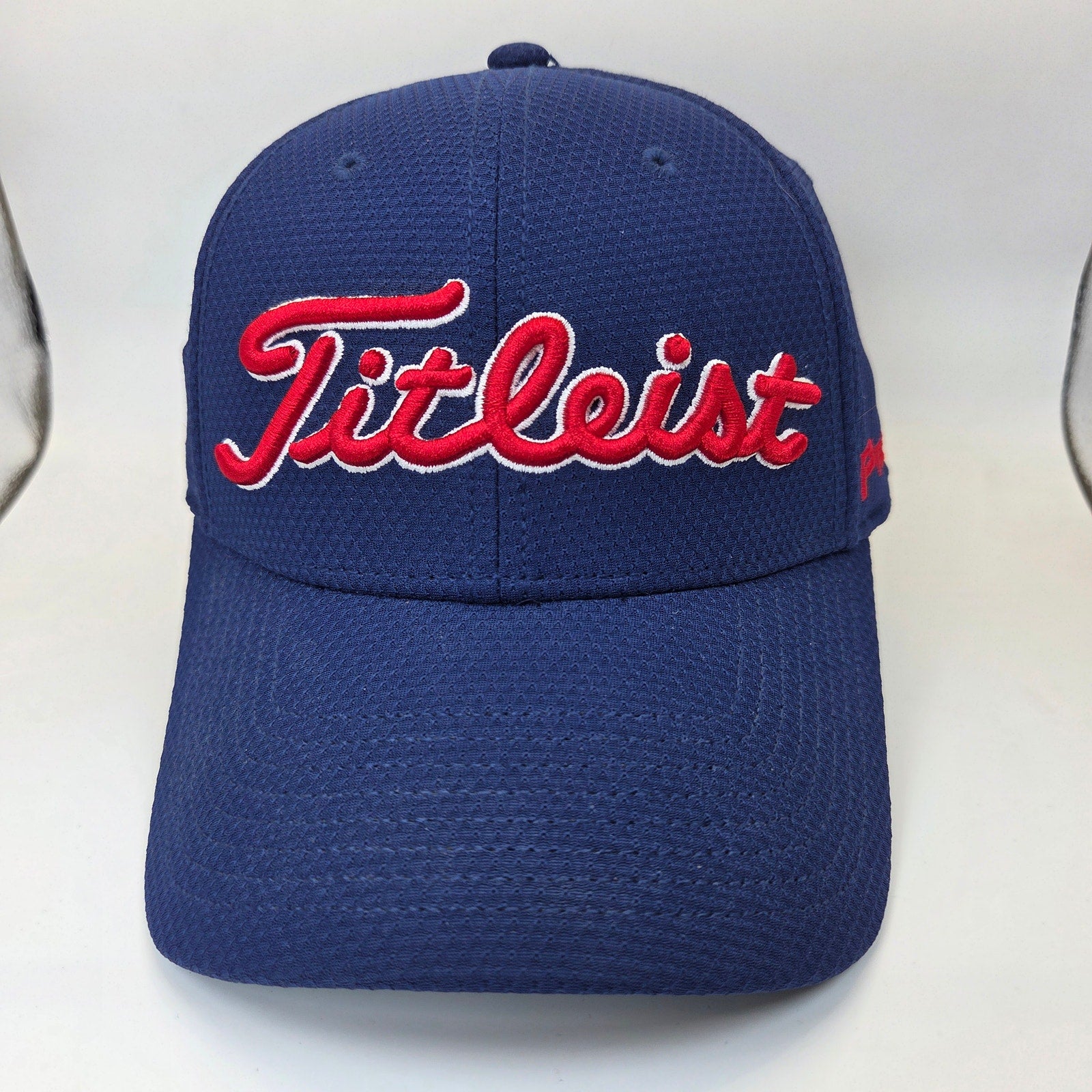Titleist Pro V1 A-Flex Fitted Golf Cap Hat S/M Coolmax China FJ Logo Navy