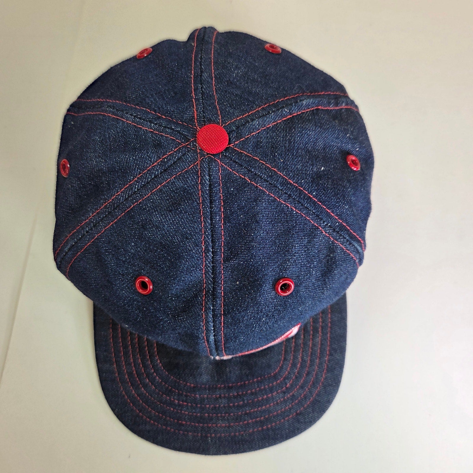Vintage Budweiser Denim Snapback Hat 80s West-Chester St Louis USA Made Beer Cap