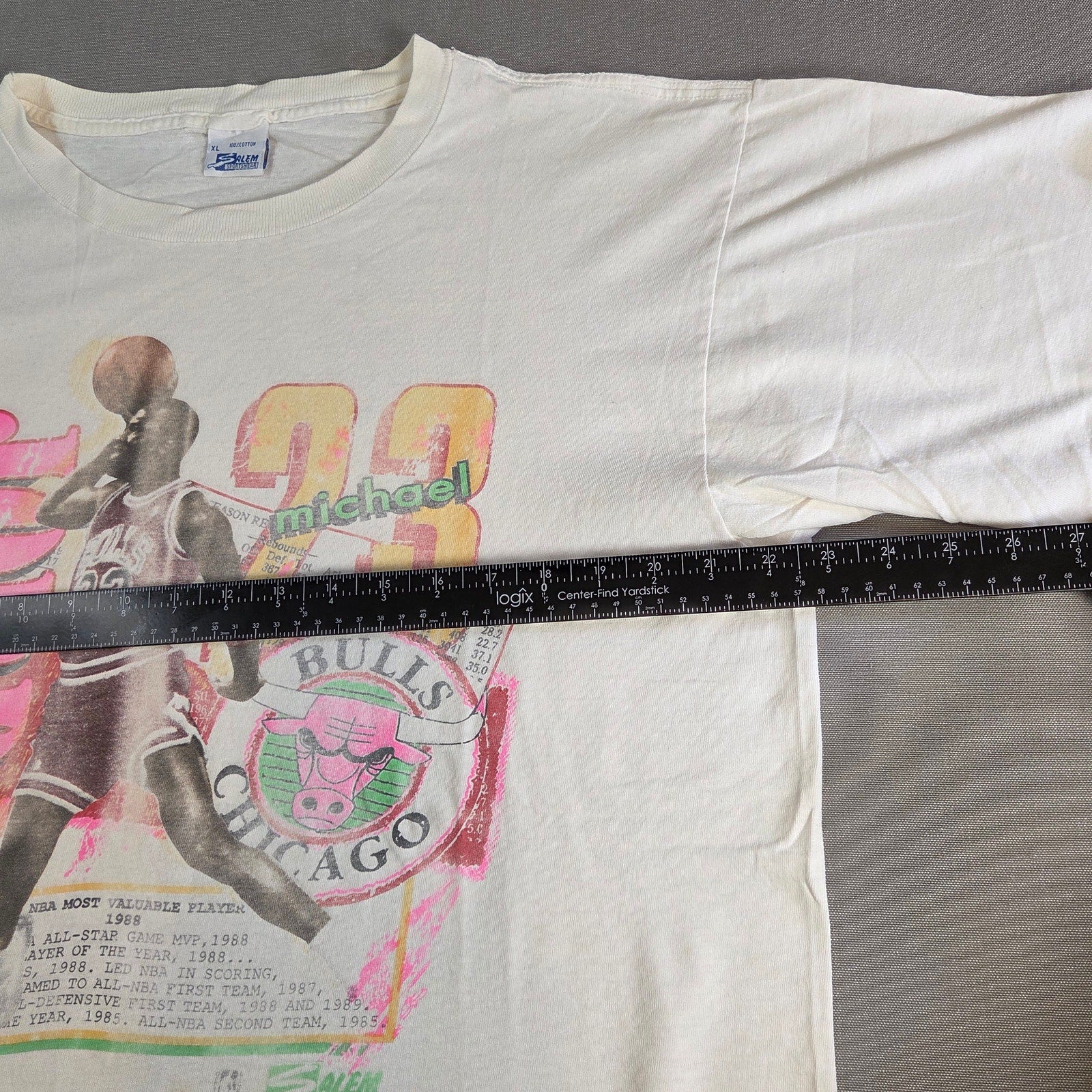 Michael Jordan Chicago Bulls Vintage Salem Sportswear Tee XL 80s MVP USA
