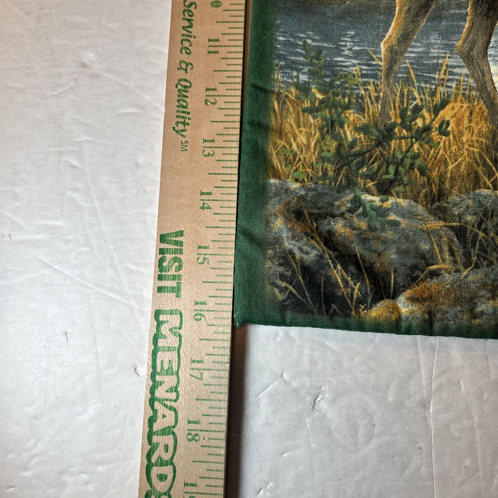 Joe Hautman Moose Wildlife Cotton Quilt Tapestry Wall Hanging 16"x13"