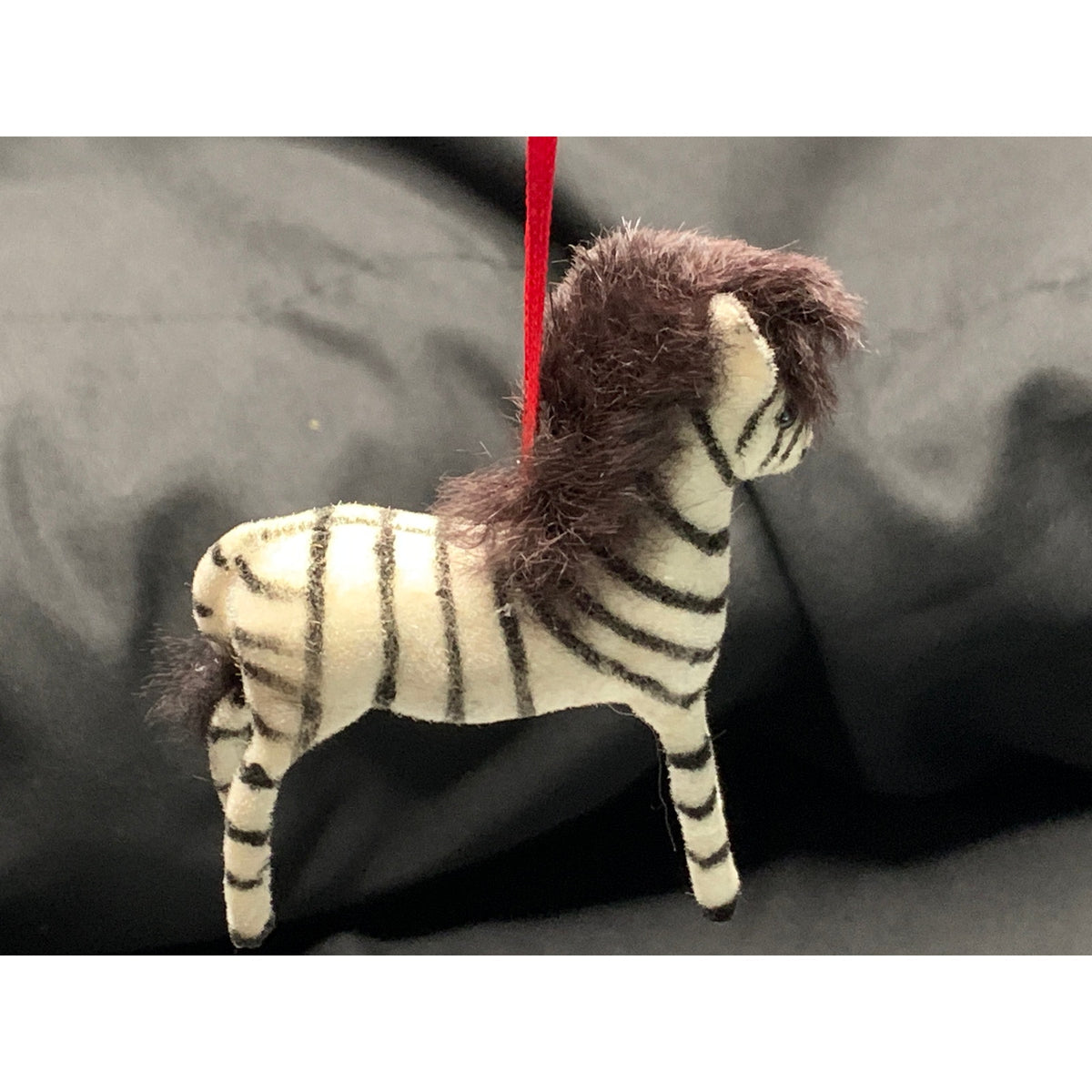 Vintage Wagner Handwork Flocked Zebra Figurine West Germany 1983-1990