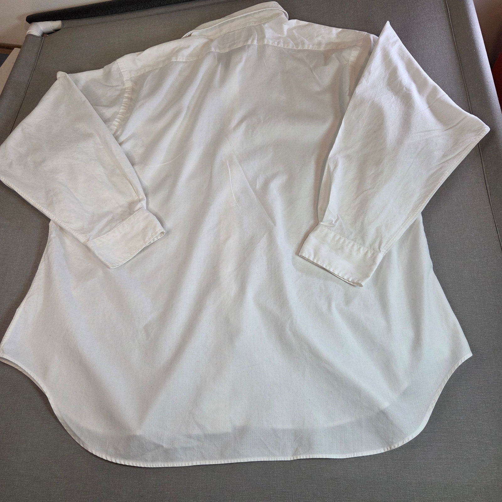 Polo Ralph Lauren Andrew White Dress Shirt 18 34/35 Made in Hong Kong