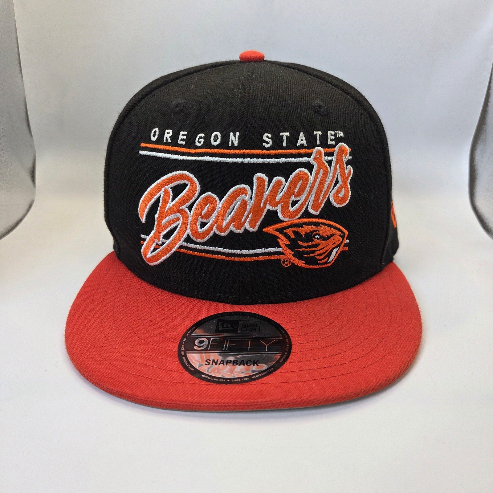 New Era Oregon State Beavers 9FIFTY Snapback Hat Black Orange OSFM