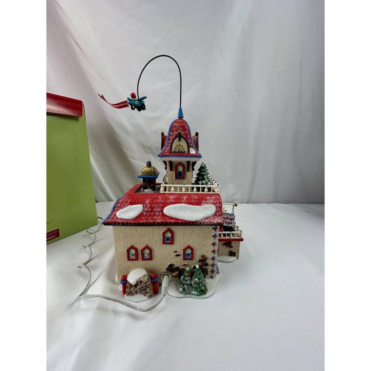 Department 56 Checking It Twice Wind-Up Toys 56757 North Pole Set 2003 Working