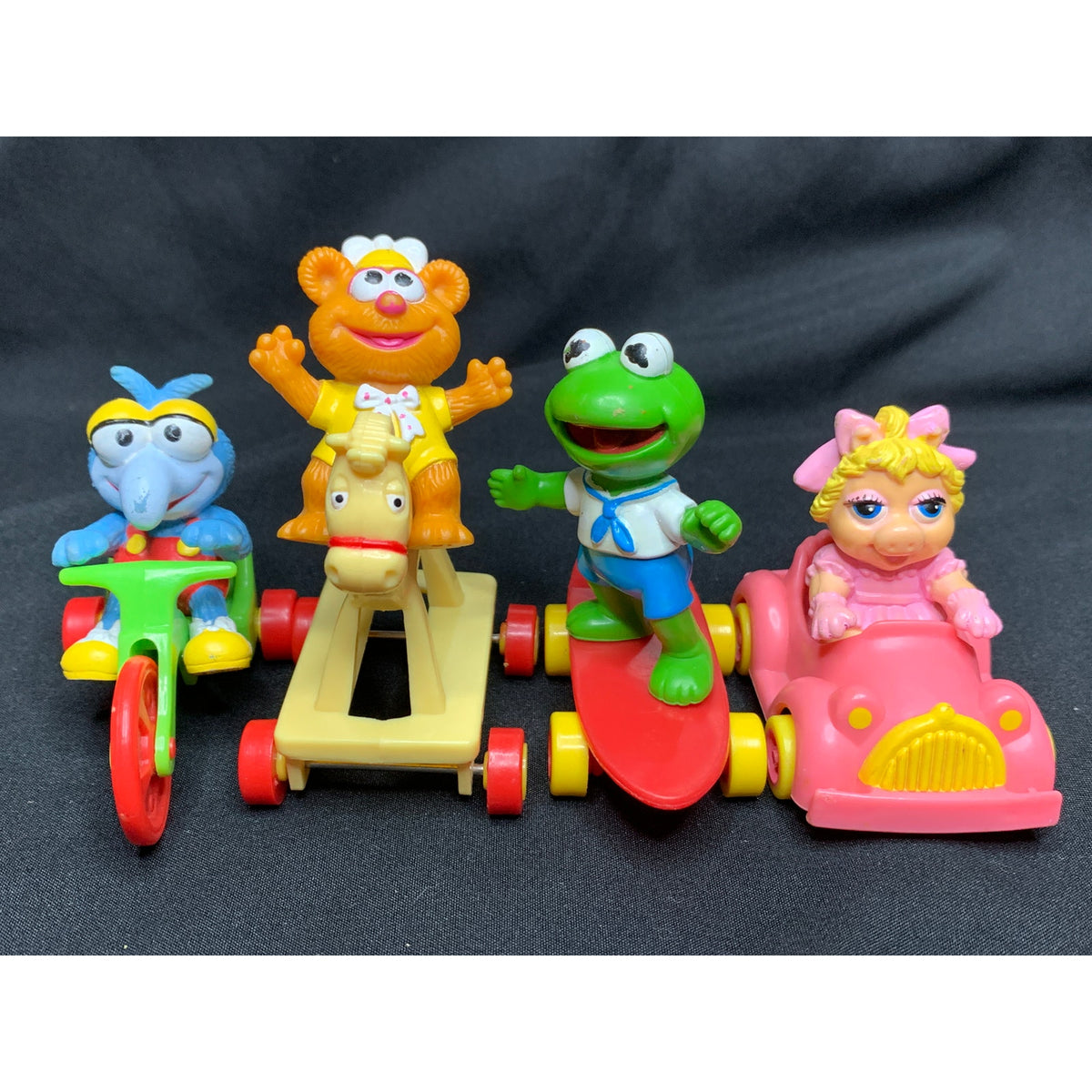 1987 McDonalds Muppet Babies Complete Set of 4 Kermit Piggy Fozzie Gonzo