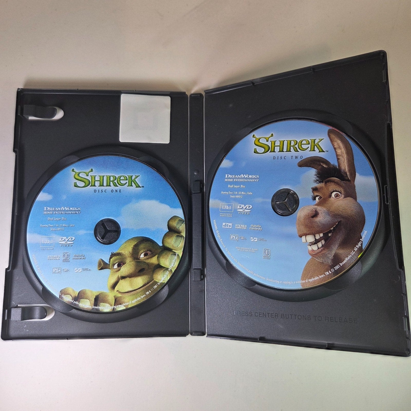 Shrek (DVD, 2001) Two-Disc Special Edition