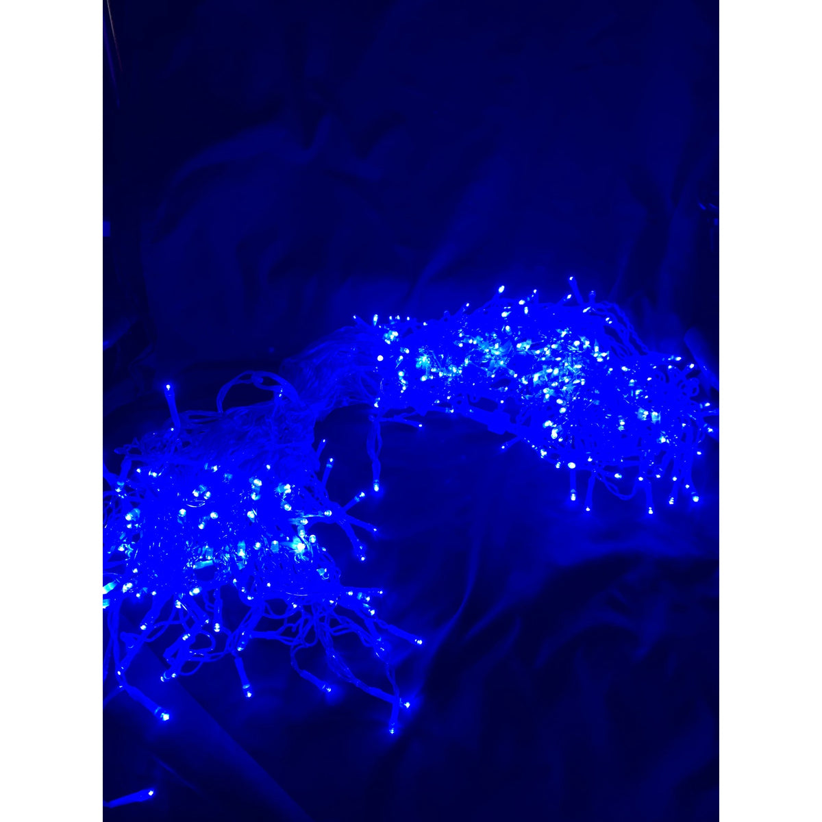 Blue LED String Lights SSL400-I(1C) 8 Modes Clear Wire Plug In Tested