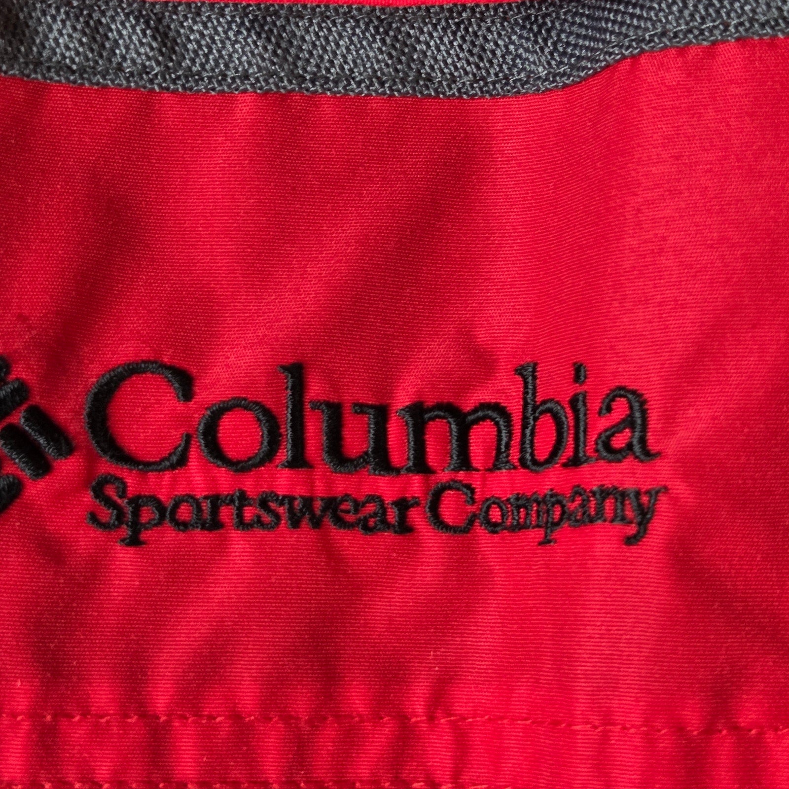 Columbia Bugaboo Jacket Mens XL Gray Red Nylon Shell Only Vintage