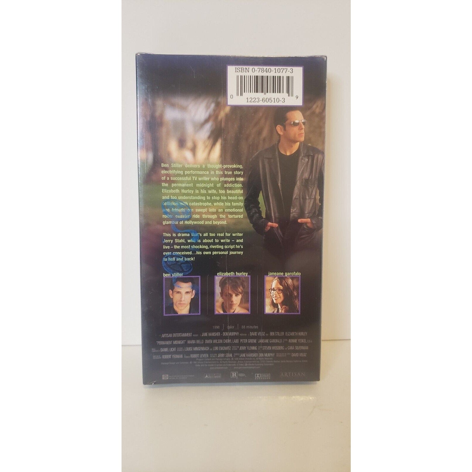 Permanent Midnight VHS New Sealed Ben Stiller Elizabeth Hurley