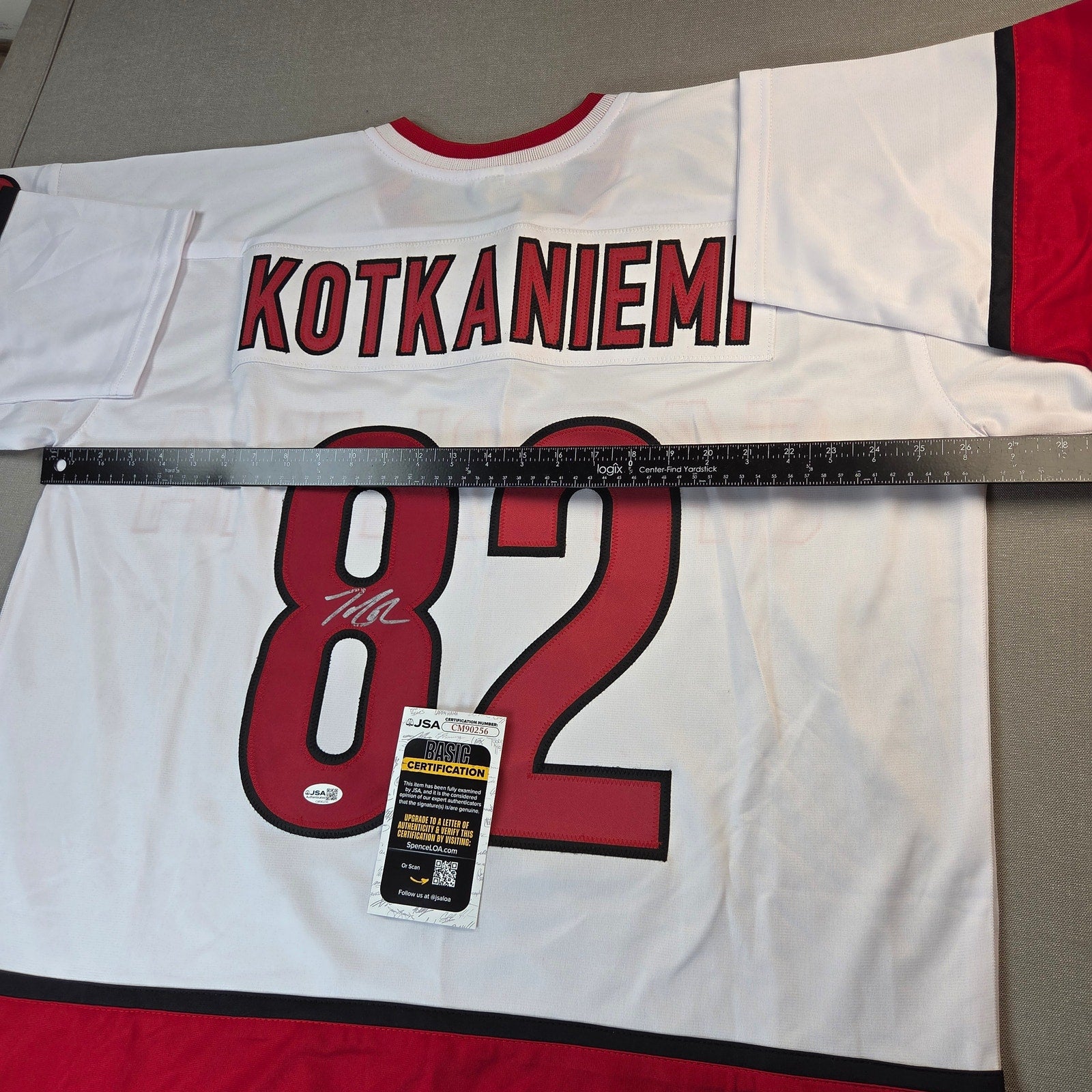 Jesperi Kotkaniemi Signed Carolina Hurricanes Custom Jersey JSA COA XL Auto