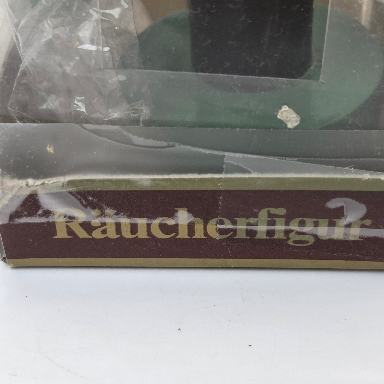 Vintage German Räucherfigur Wooden Incense Smoker Soldier with Pipe 6"
