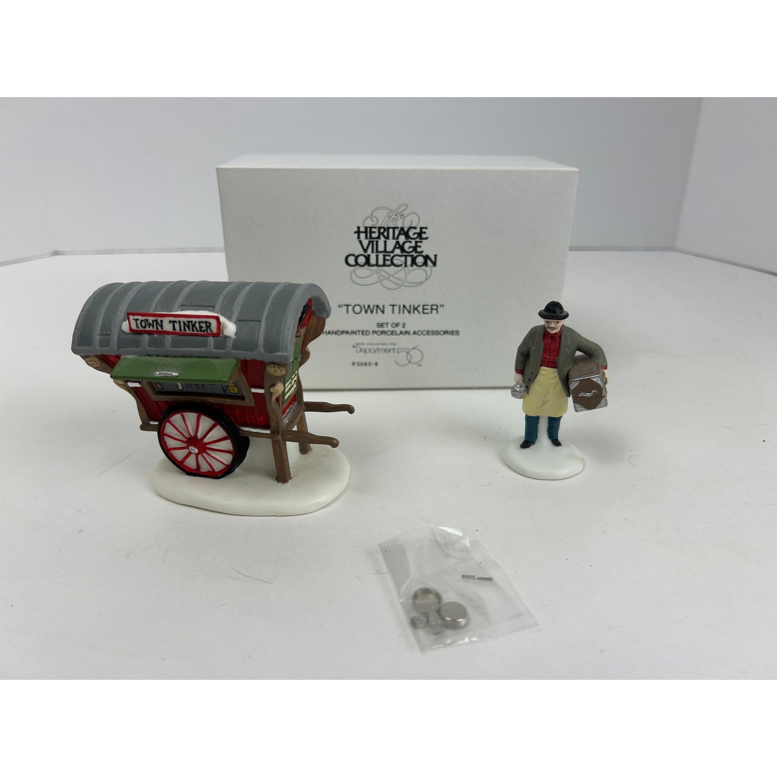 Department 56 Town Tinker 56464 Heritage Village Set of 2 w Box