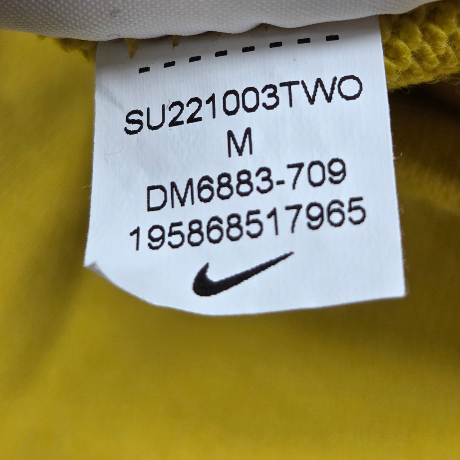 Nike Sportswear Sport Essentials+ All Over Logo Long Sleeve Shirt M Yellow