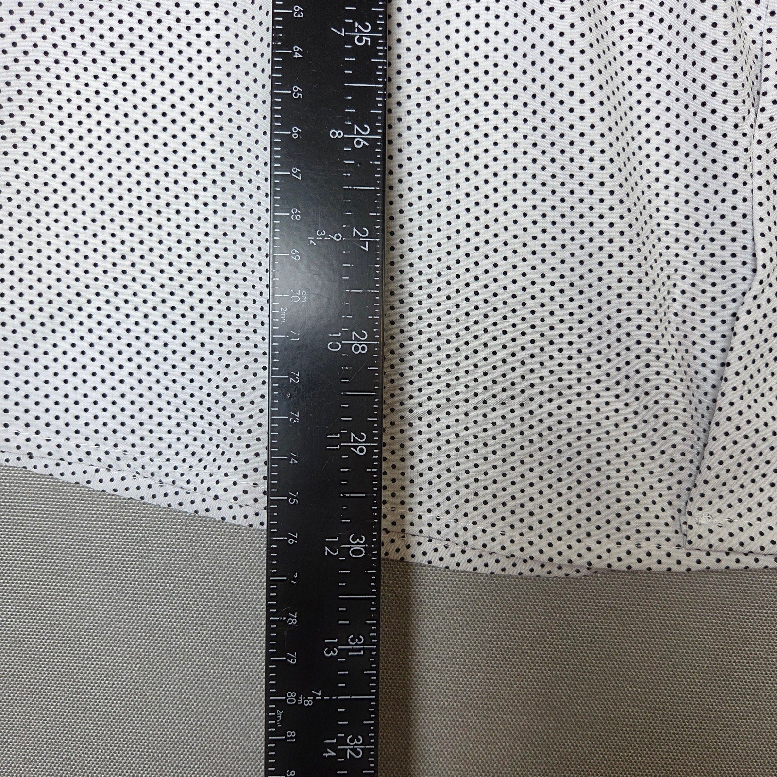 Tom Baine Performance Collection Shirt XL Slim Fit Polka Dot Button Front NWT