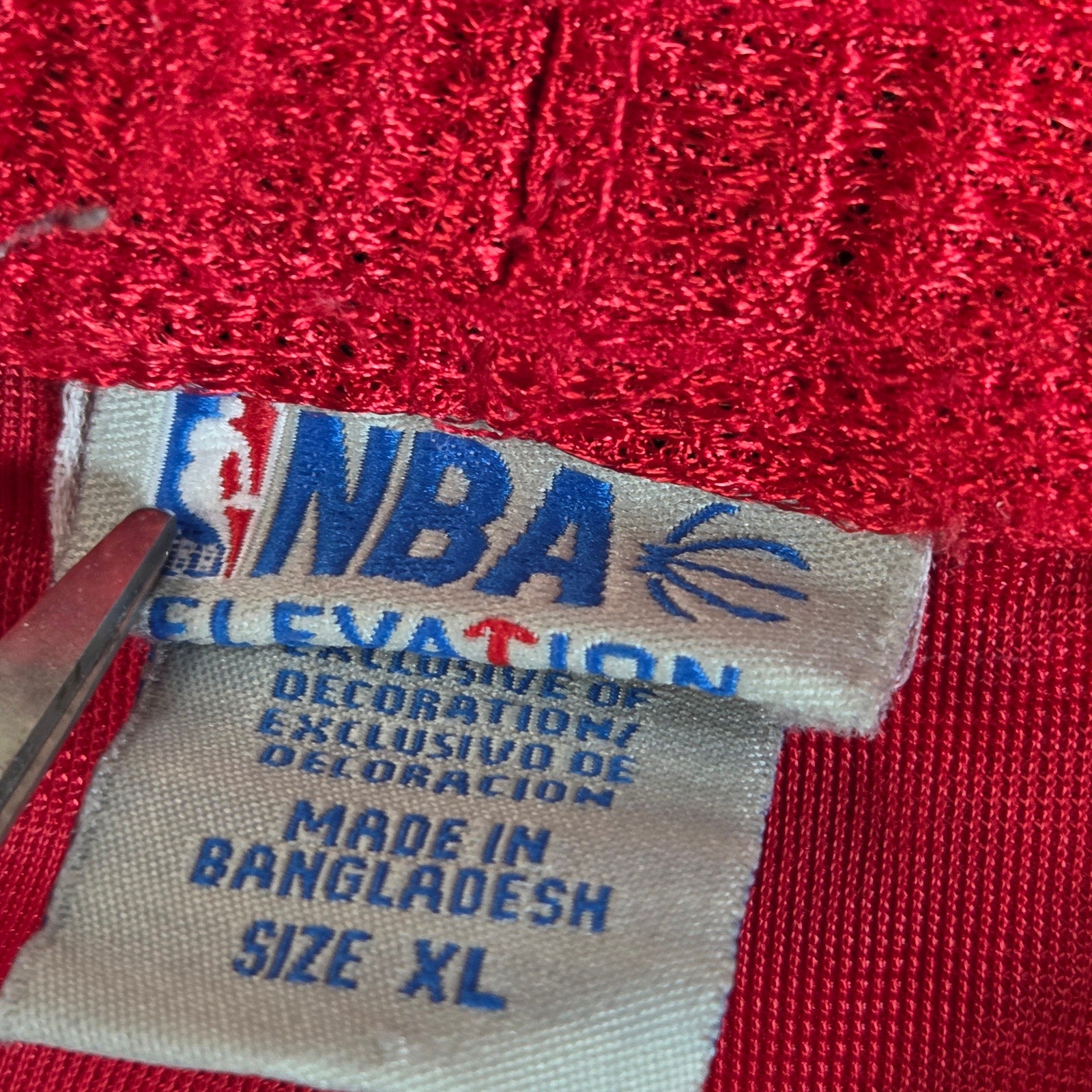 NBA Elevation Red Mesh Shorts Men’s XL Basketball Athletic Drawstring Poly